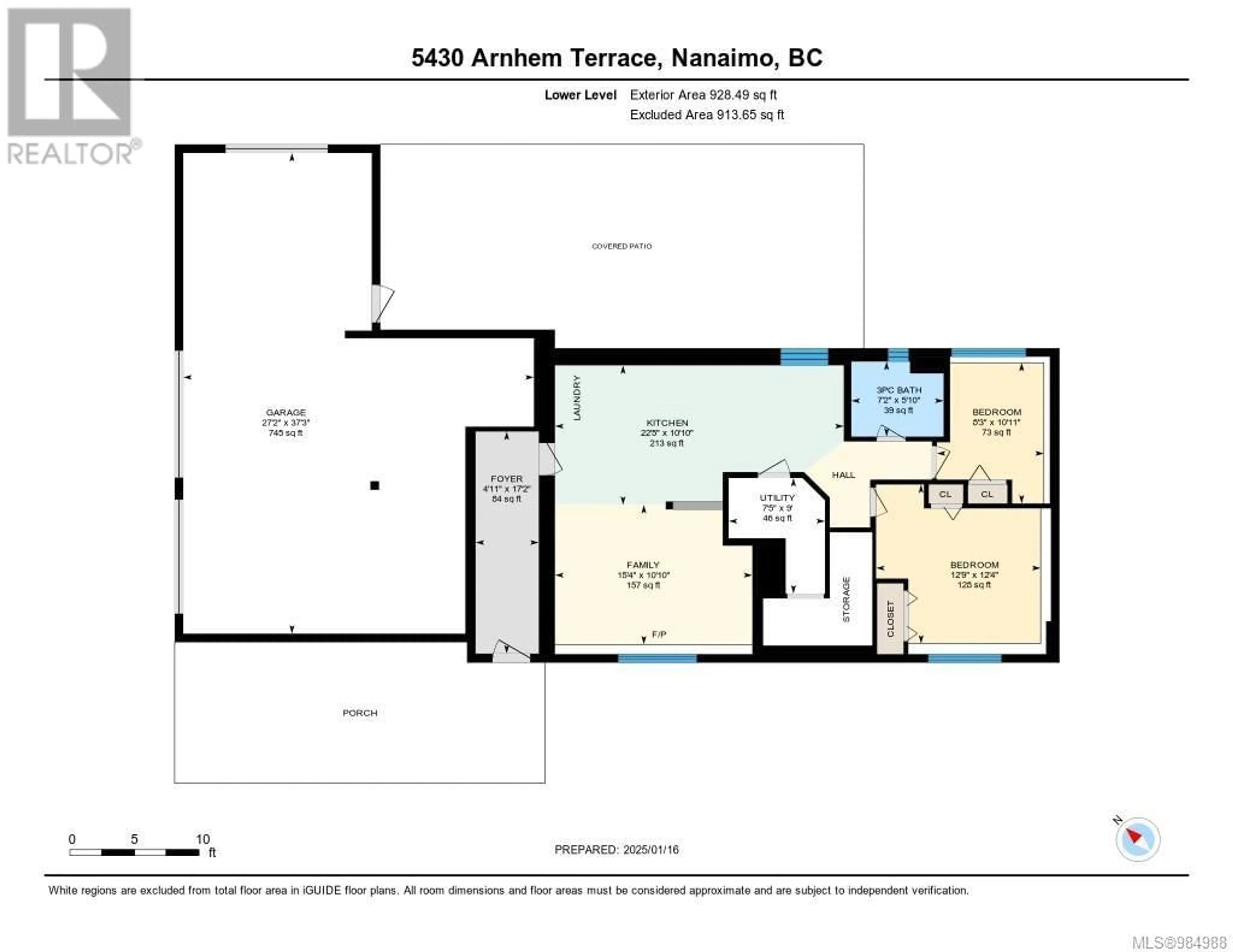 Floor plan for 5430 Arnhem Terr, Nanaimo British Columbia V9T2M3