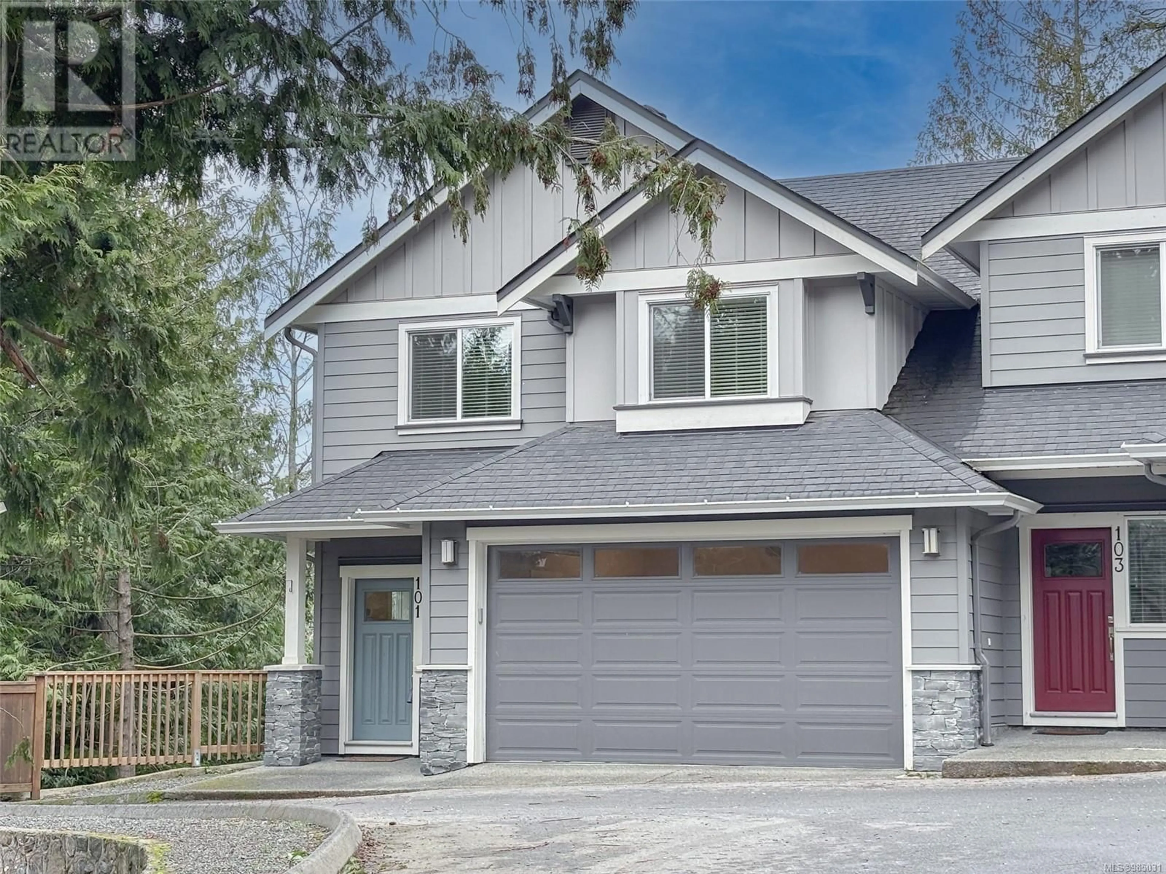 Home with vinyl exterior material, street for 101 3439 Ambrosia Cres, Langford British Columbia V9C0K4