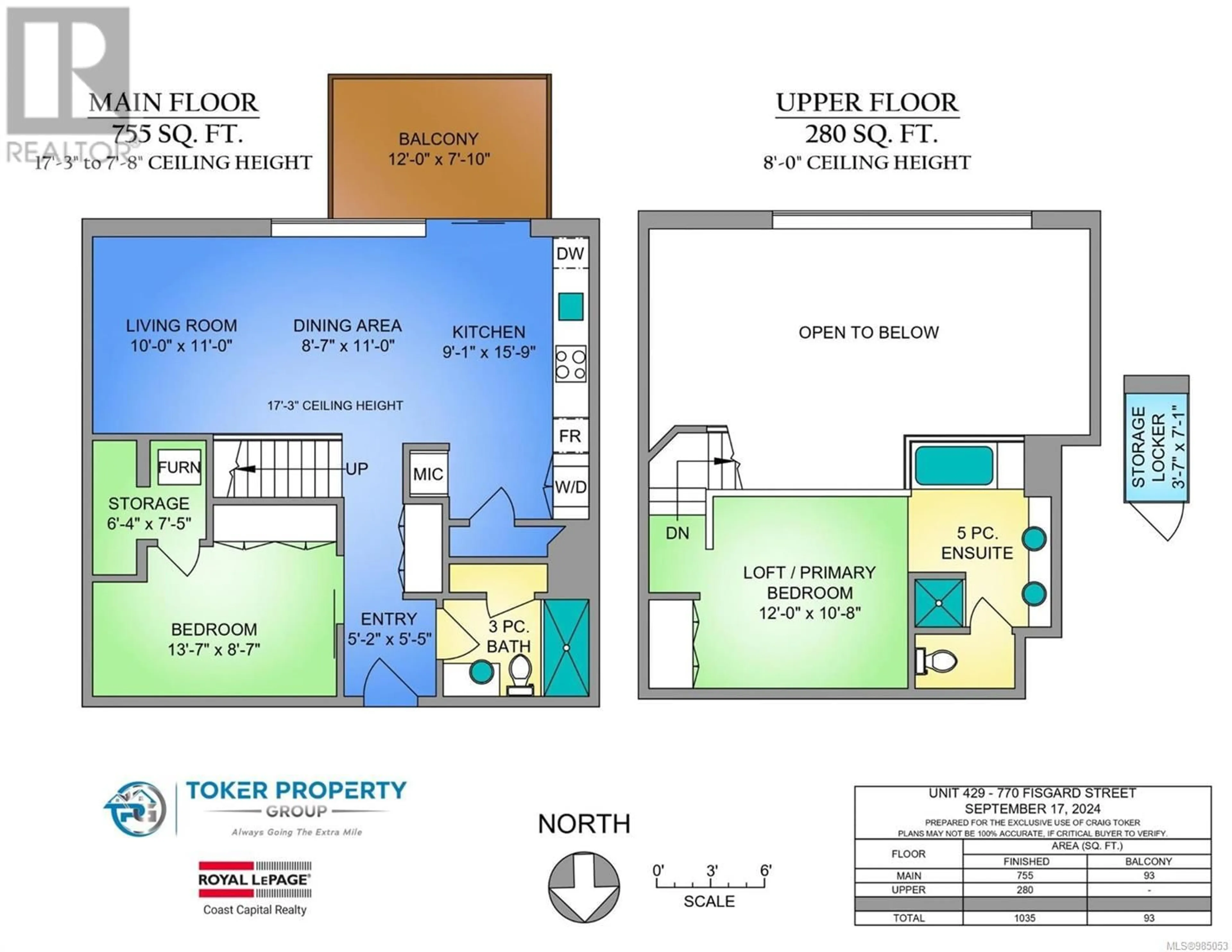 Floor plan for 429 770 Fisgard St, Victoria British Columbia V8W0B8