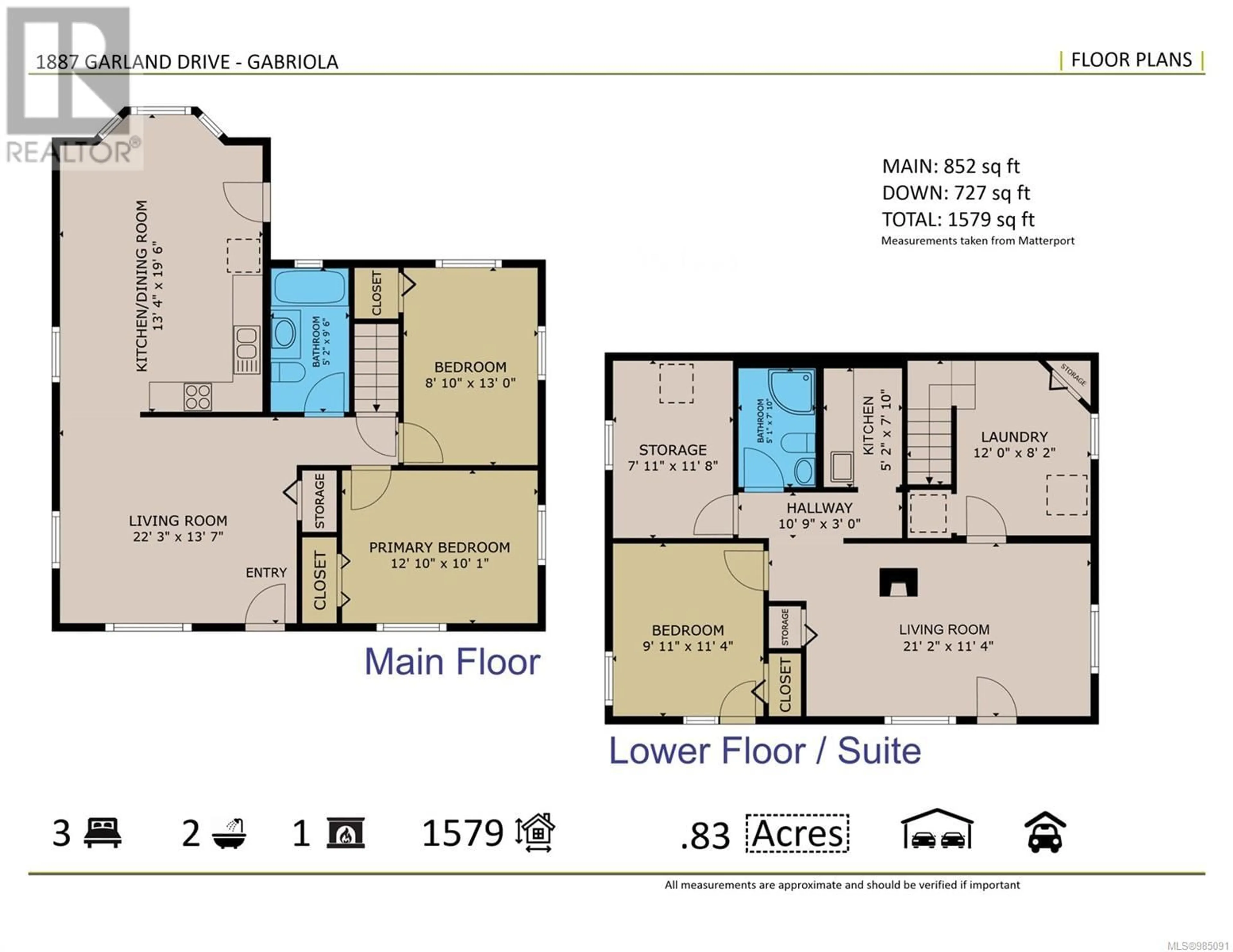 Floor plan for 1887 Garland Dr, Gabriola Island British Columbia V0R1X6