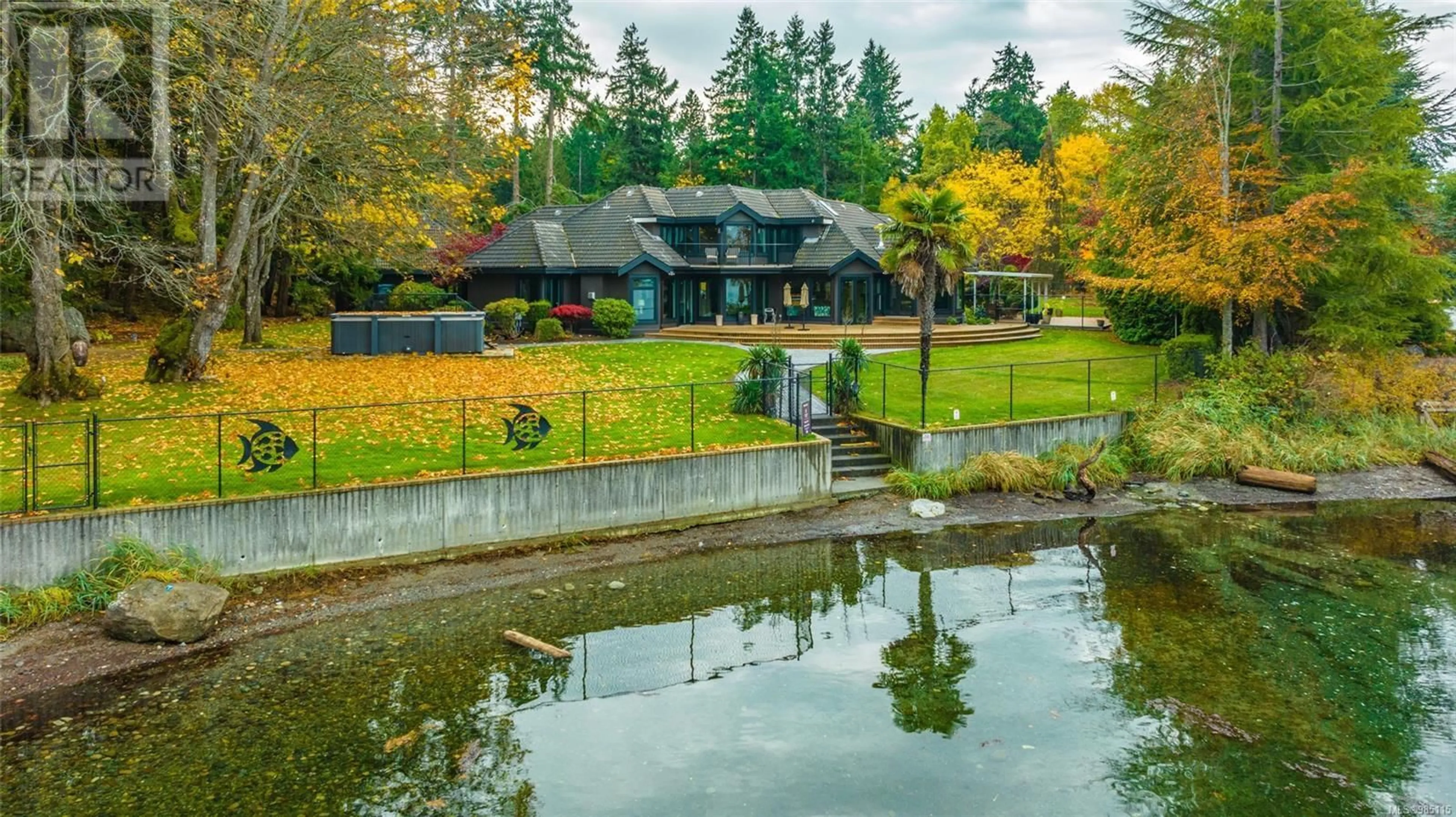 A pic from outside/outdoor area/front of a property/back of a property/a pic from drone, water/lake/river/ocean view for 1667 Stroulger Rd, Nanoose Bay British Columbia V9P9C4