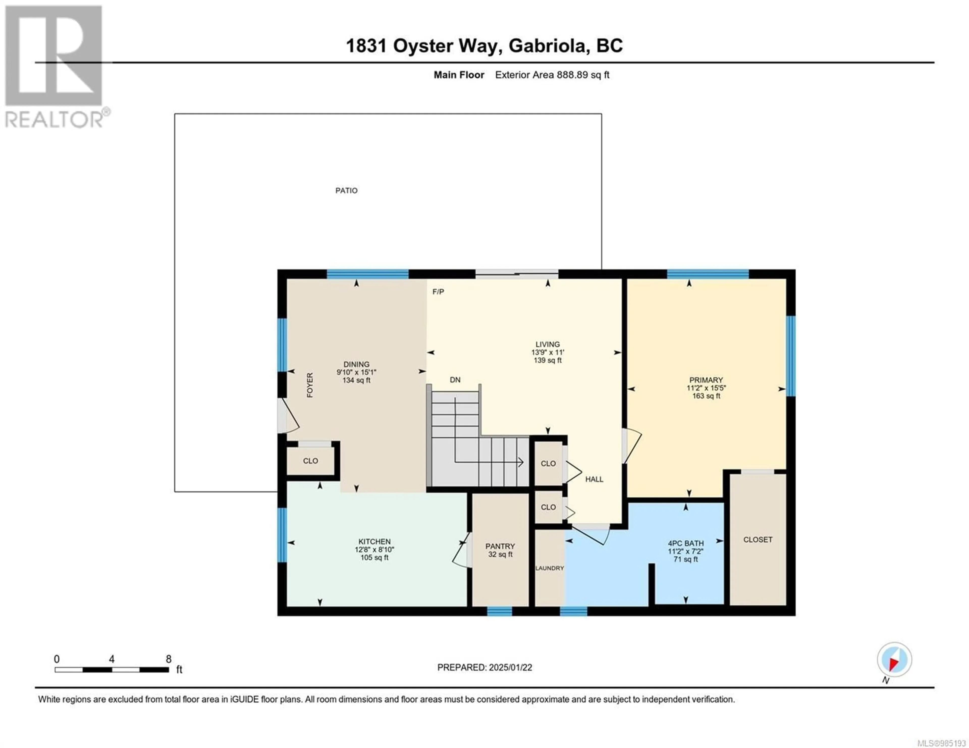 Floor plan for 1831 OYSTER WAY, Gabriola Island British Columbia V0R1X6