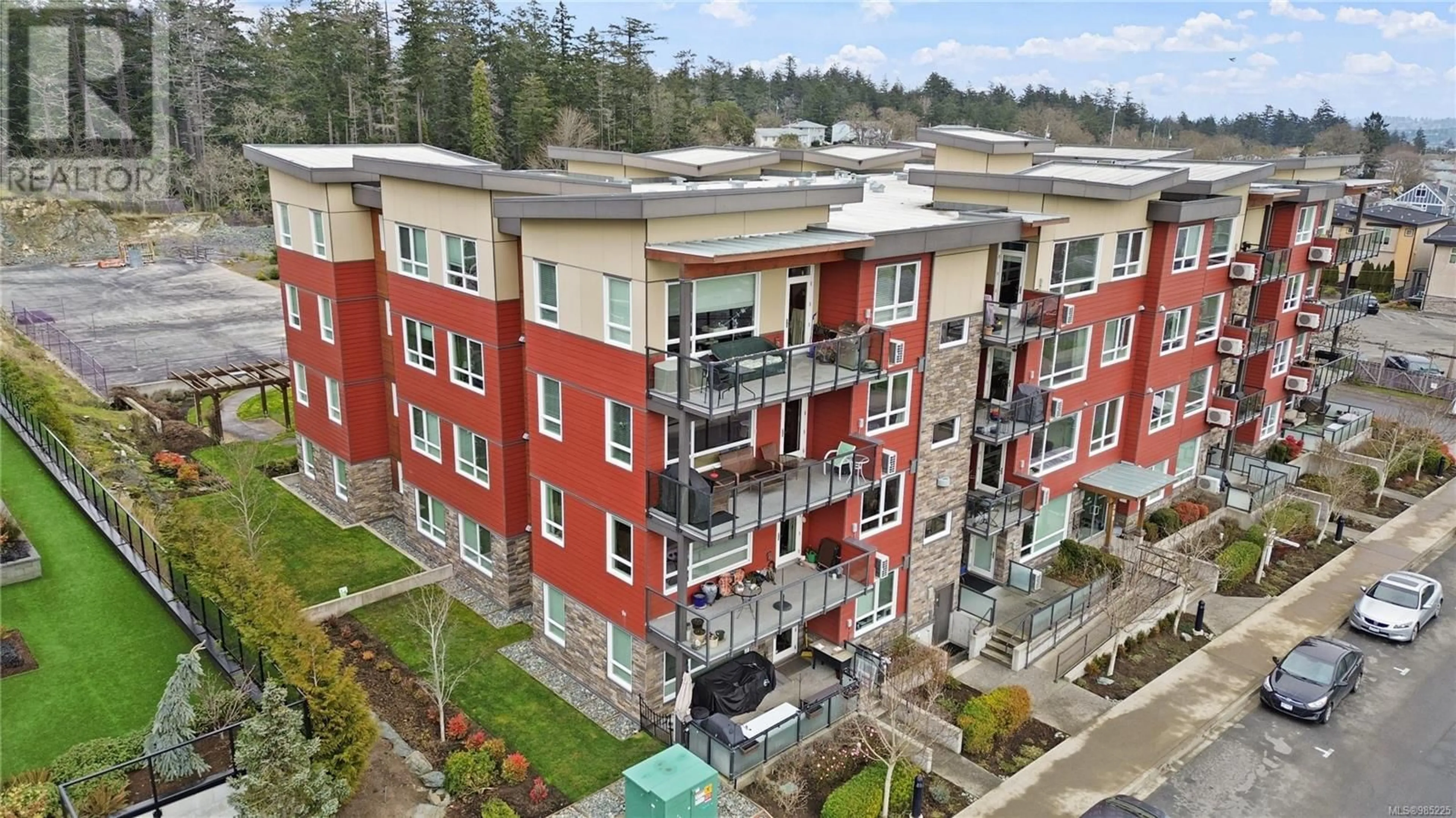 A pic from outside/outdoor area/front of a property/back of a property/a pic from drone, city buildings view from balcony for 206 300 Belmont Rd, Colwood British Columbia V9C1B1