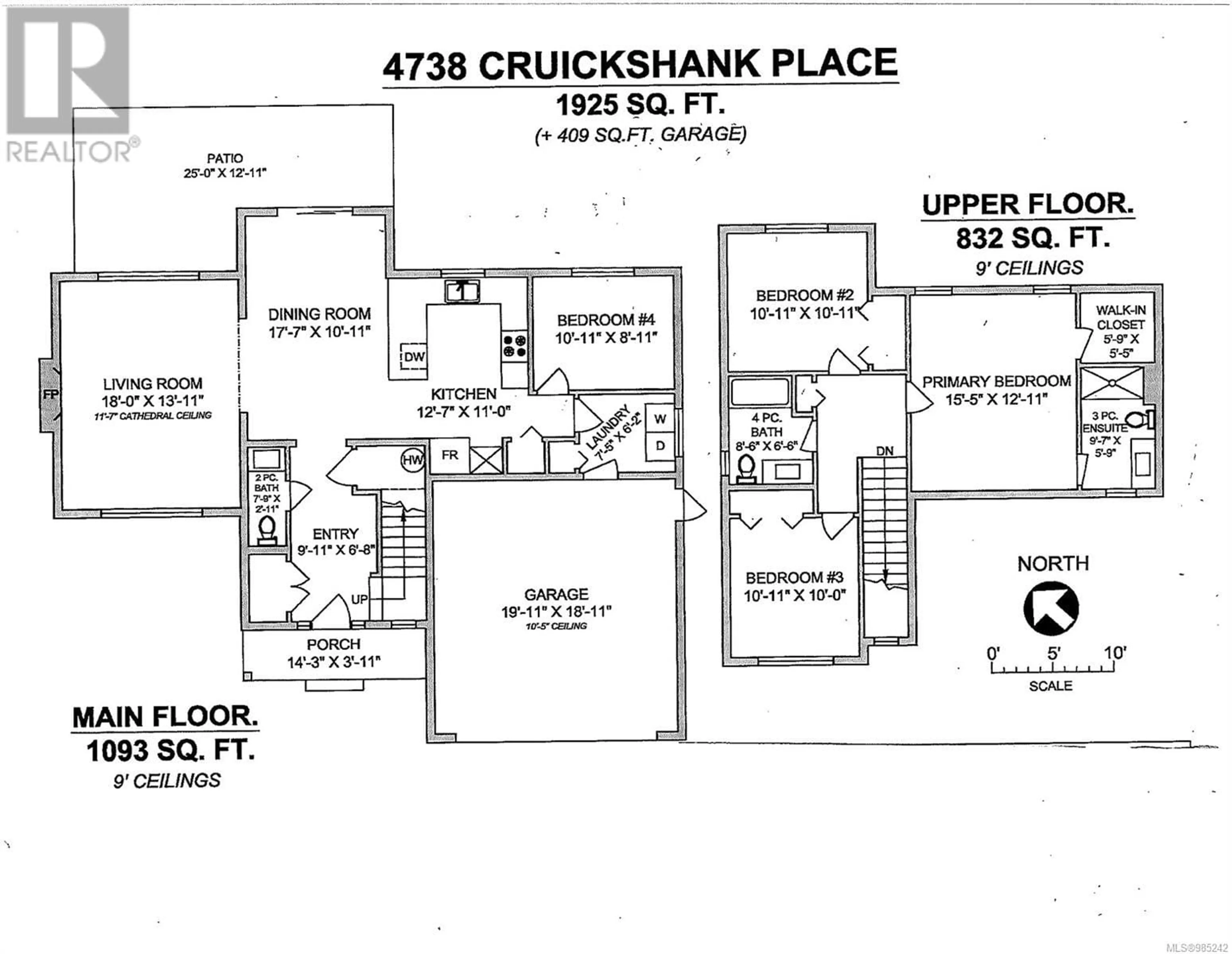 Floor plan for 4738 CRUICKSHANK PLACE, Courtenay British Columbia V9N4B6
