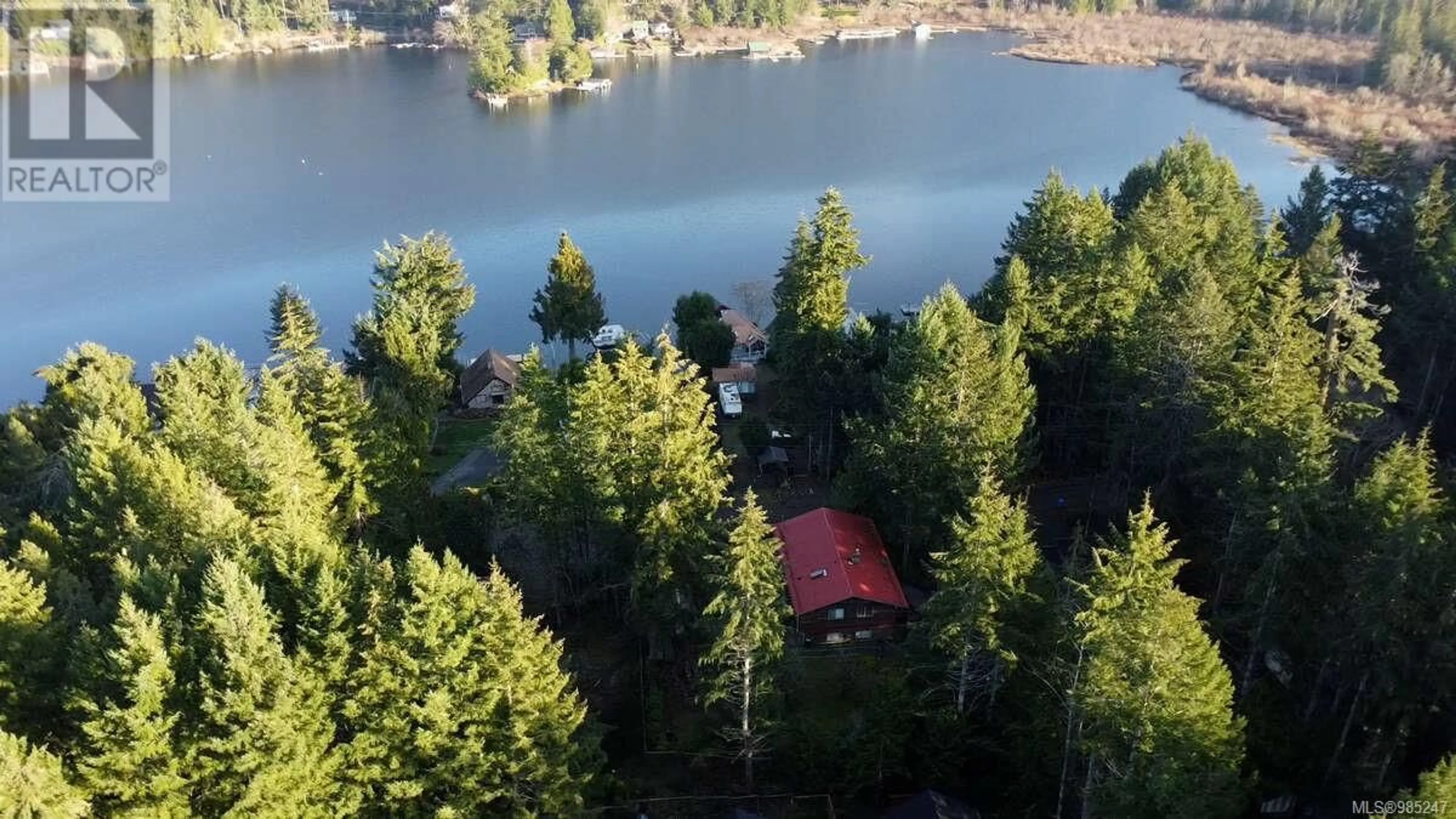 A pic from outside/outdoor area/front of a property/back of a property/a pic from drone, water/lake/river/ocean view for 1466 Mahon Rd, Shawnigan Lake British Columbia V0R2W3