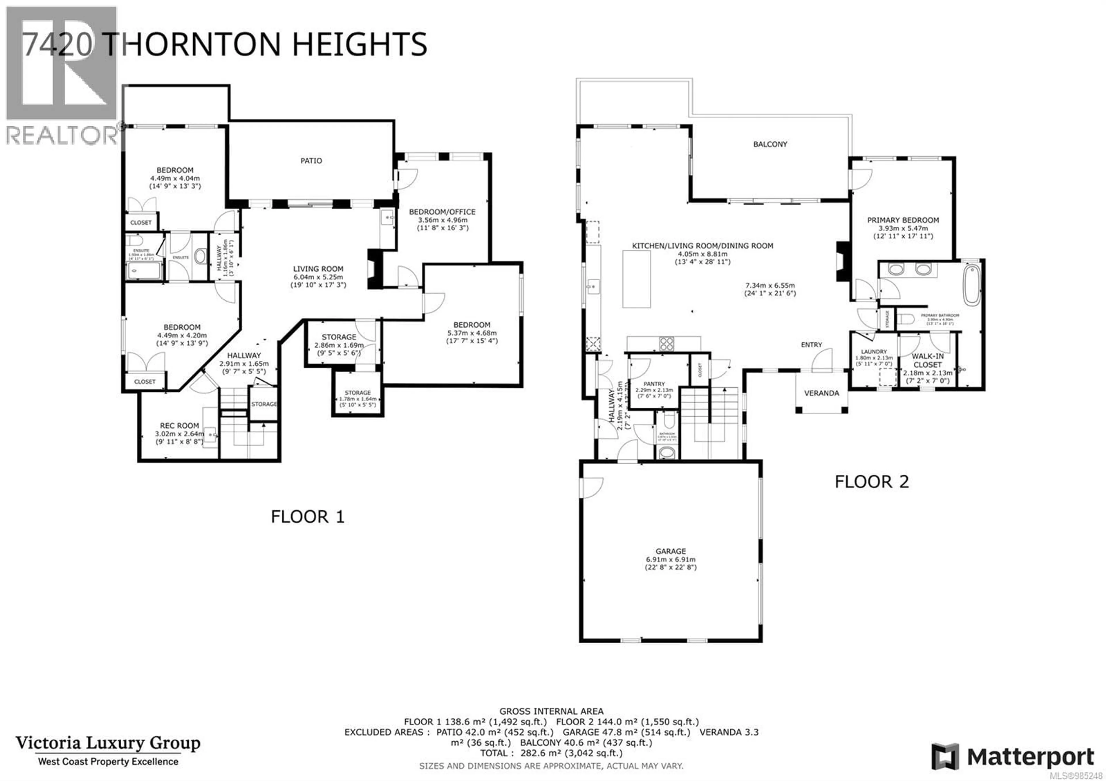 Floor plan for 7420 THORNTON HEIGHTS, Sooke British Columbia V9Z1L8