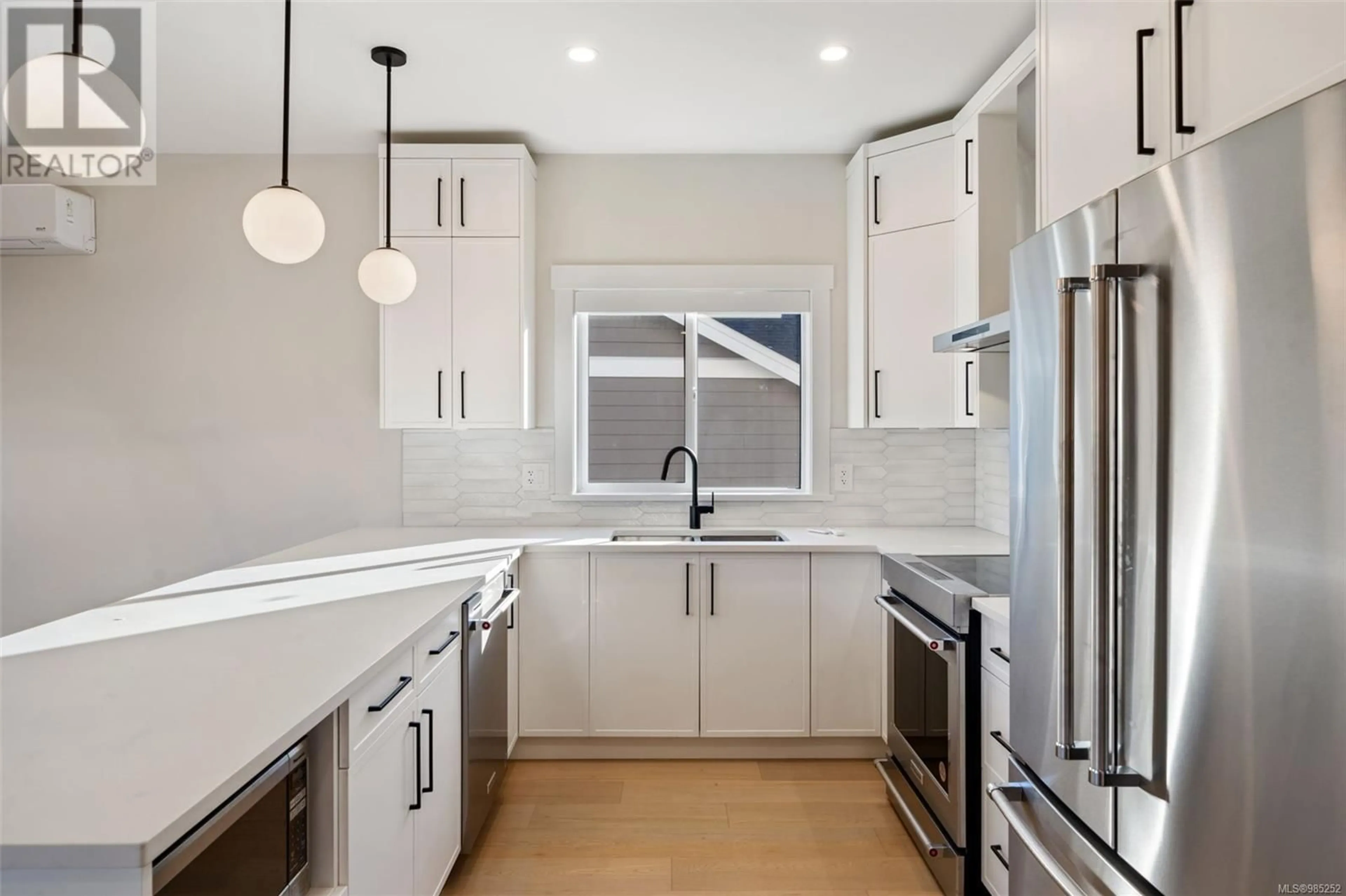 Contemporary kitchen, ceramic/tile floor for 2632 Mica Pl, Langford British Columbia V9B5N1