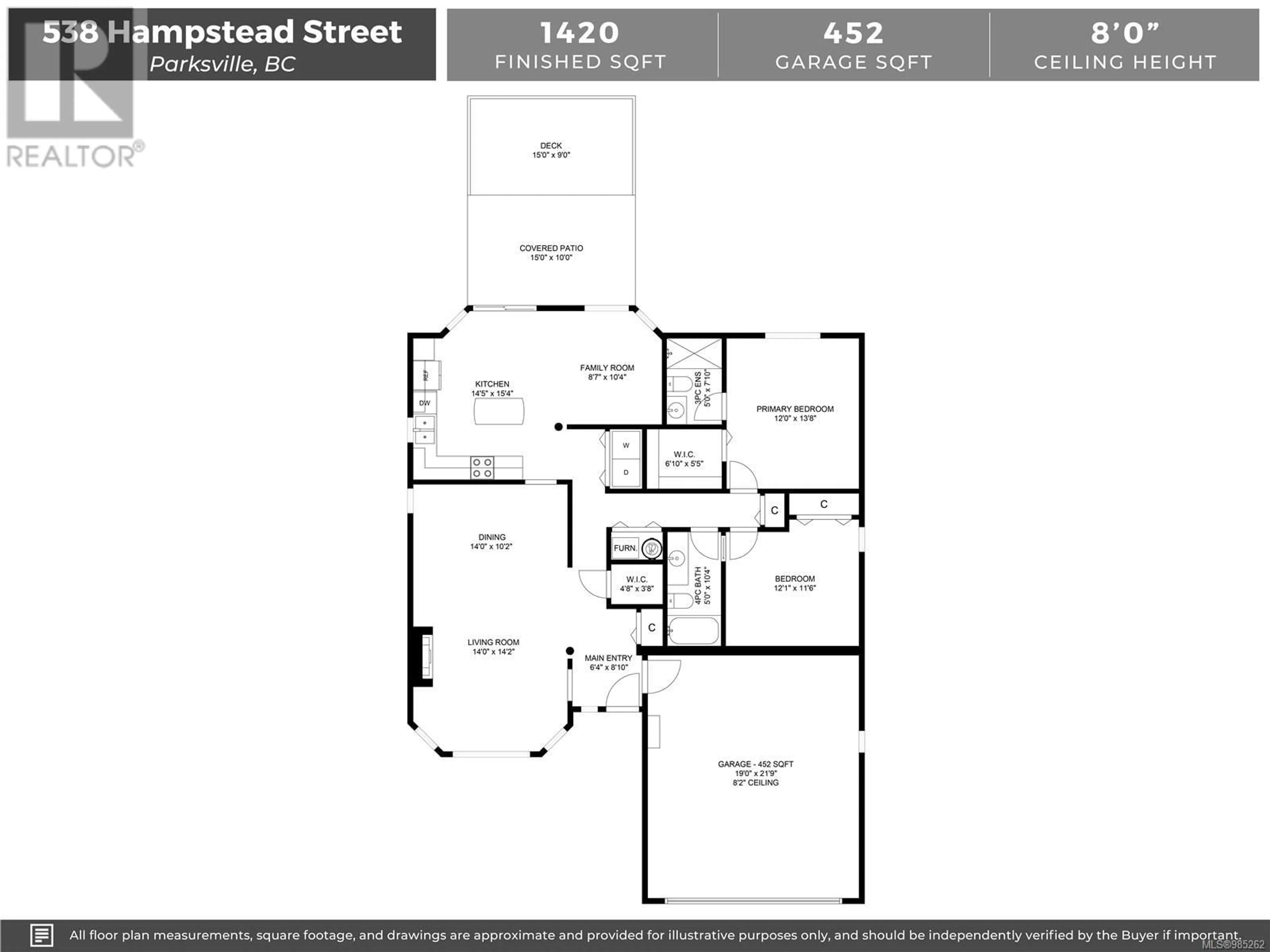 Floor plan for 538 Hampstead St, Parksville British Columbia V9P2T7