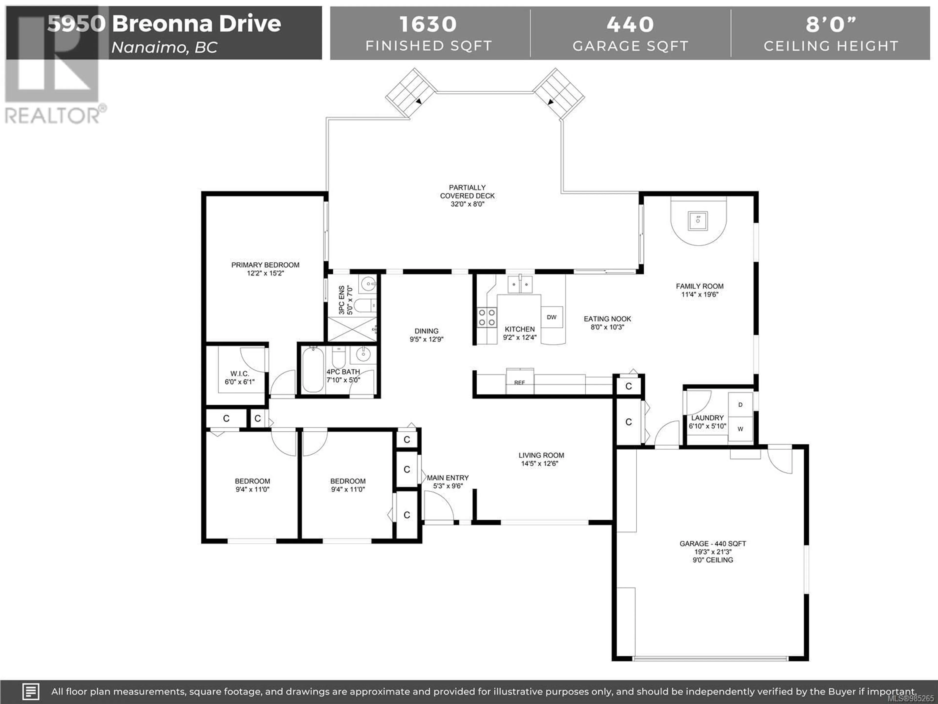 Floor plan for 5950 Breonna Dr, Nanaimo British Columbia V9V1E9