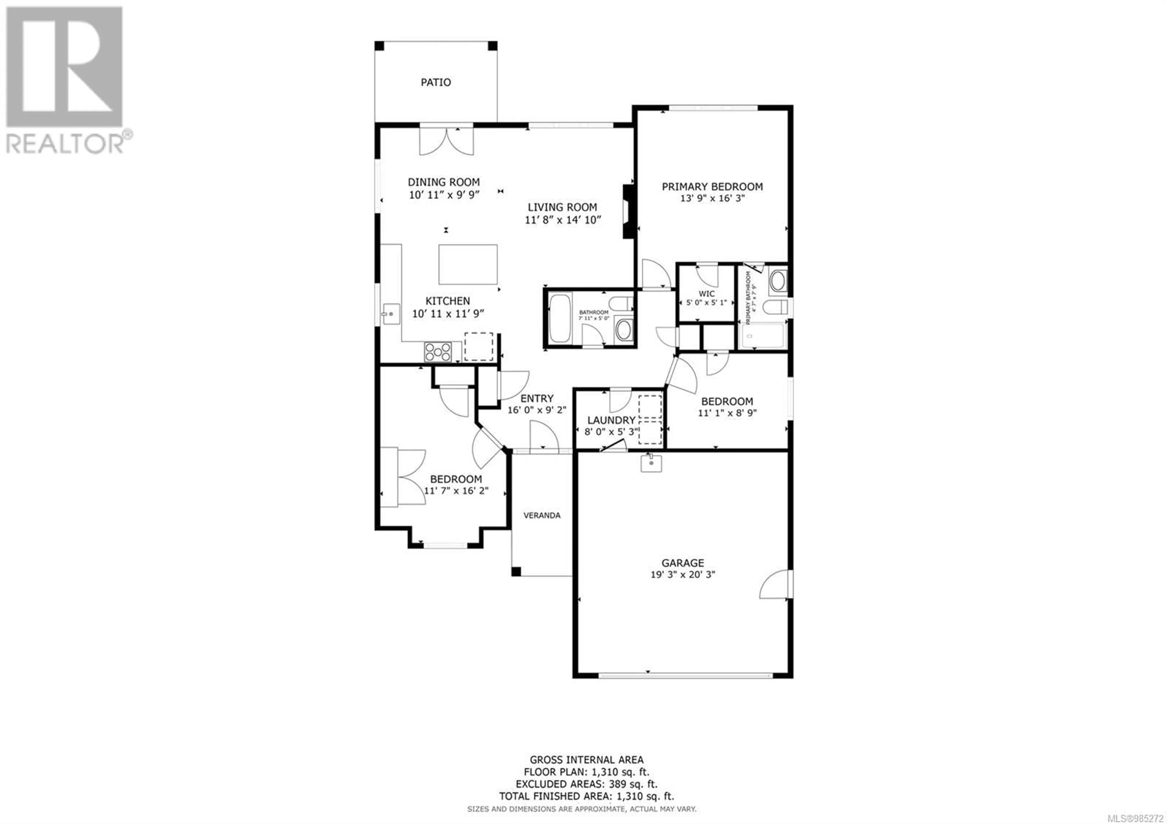 Floor plan for 203 - 303 ARDEN ROAD, Courtenay British Columbia V9N0A8