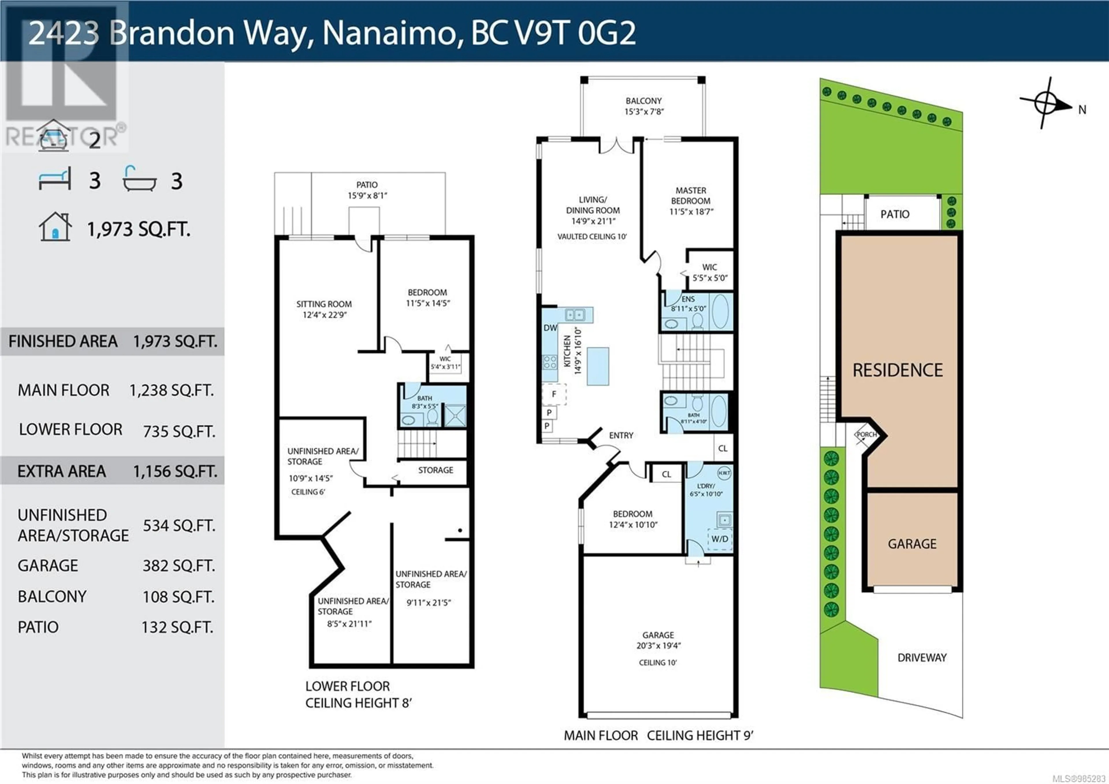 Floor plan for 2423 Brandon Way, Nanaimo British Columbia V9T0G2