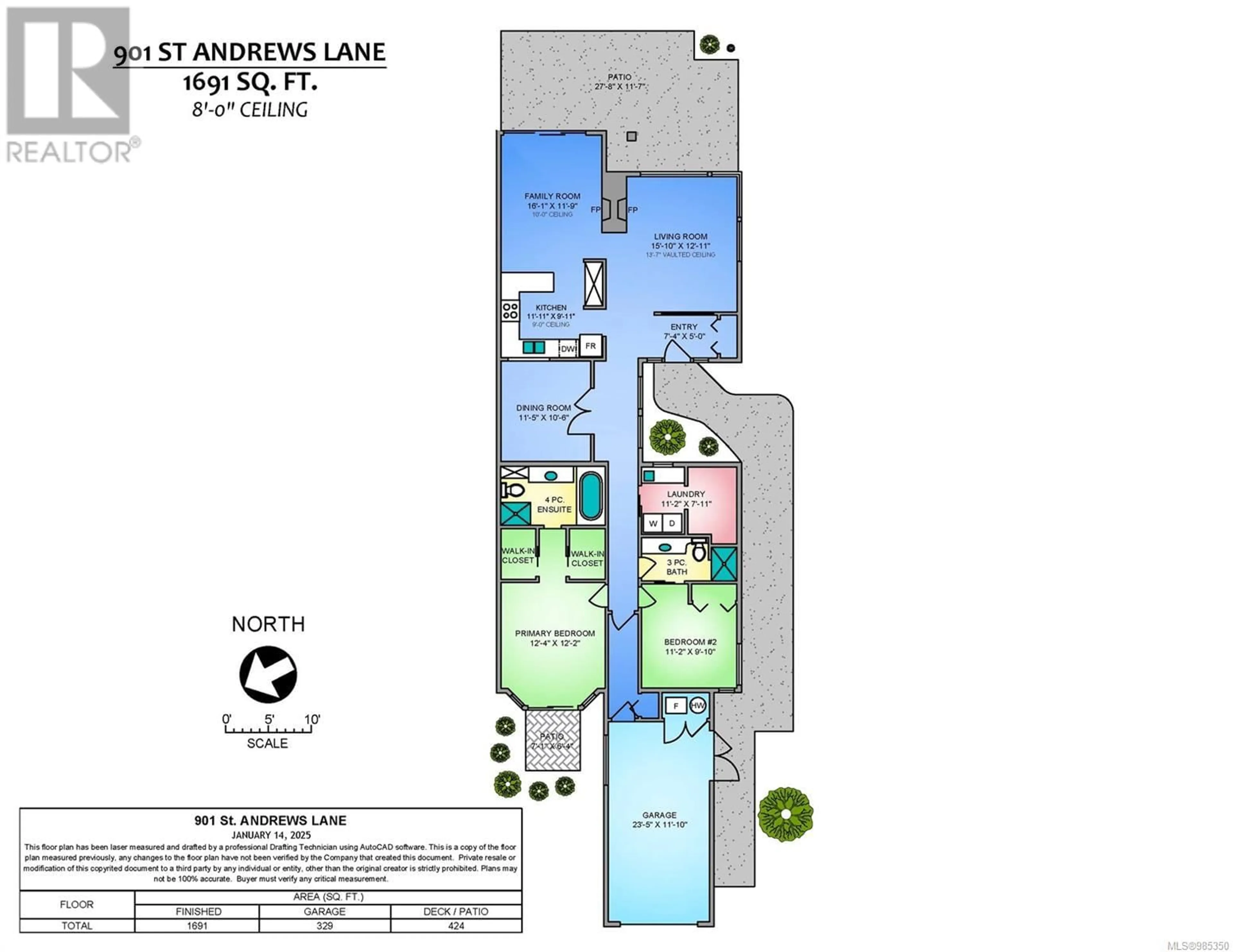 Floor plan for 901 St. Andrews Lane, Parksville British Columbia V9P2M5