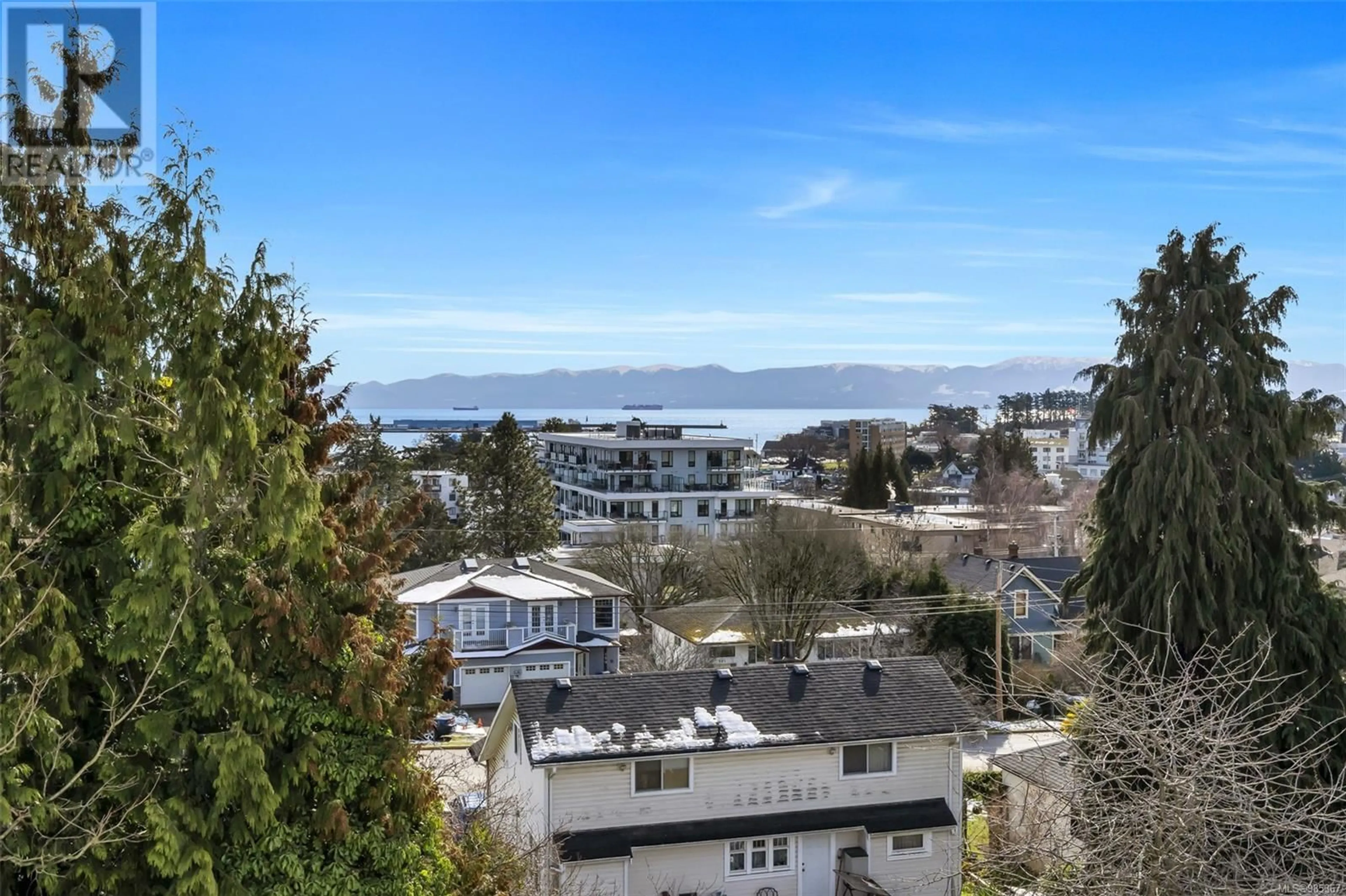 A pic from outside/outdoor area/front of a property/back of a property/a pic from drone, water/lake/river/ocean view for 301 873 Esquimalt Rd, Esquimalt British Columbia V9A3M5