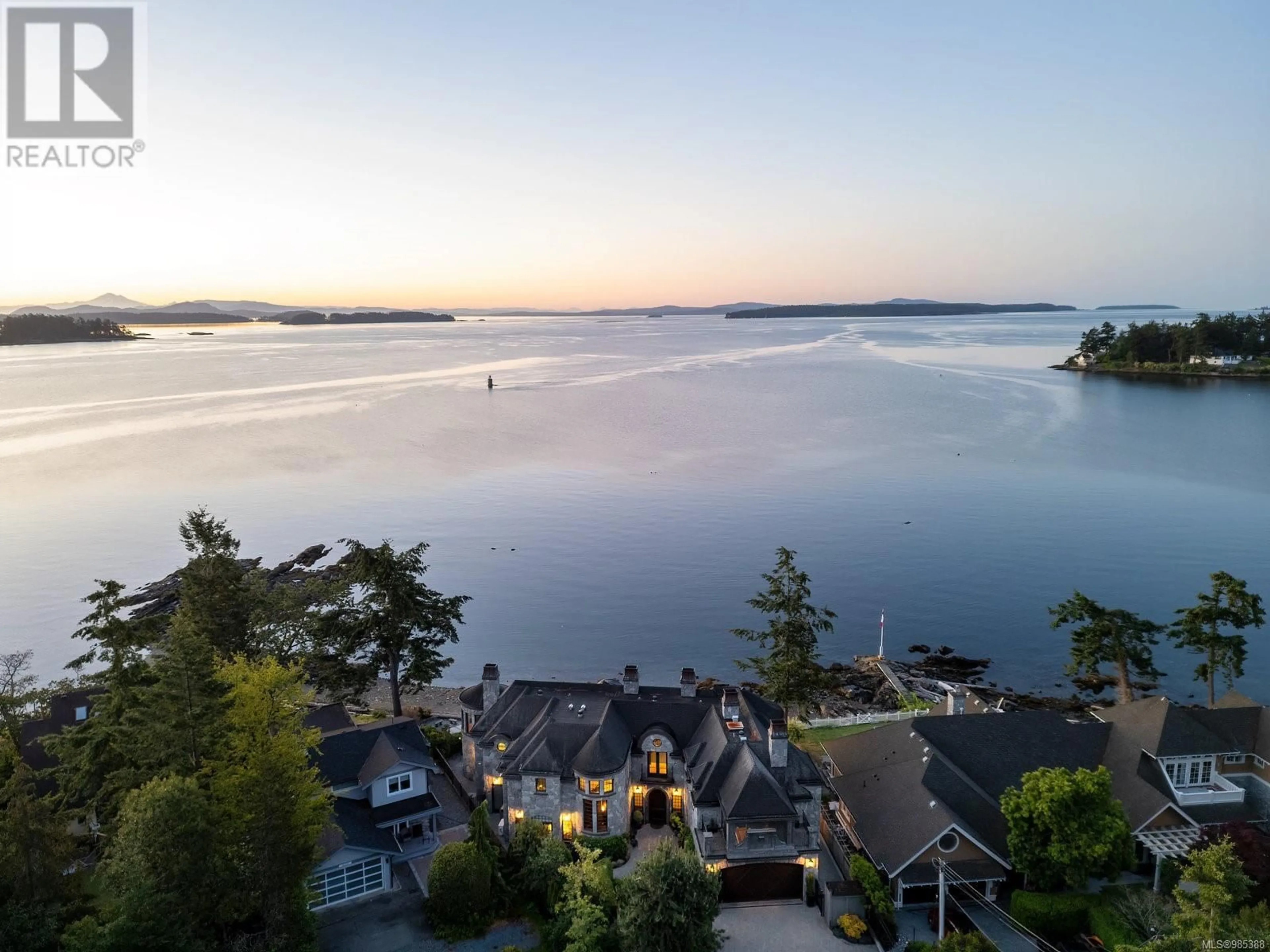 A pic from outside/outdoor area/front of a property/back of a property/a pic from drone, water/lake/river/ocean view for 10493 Allbay Rd, Sidney British Columbia V8L2P2