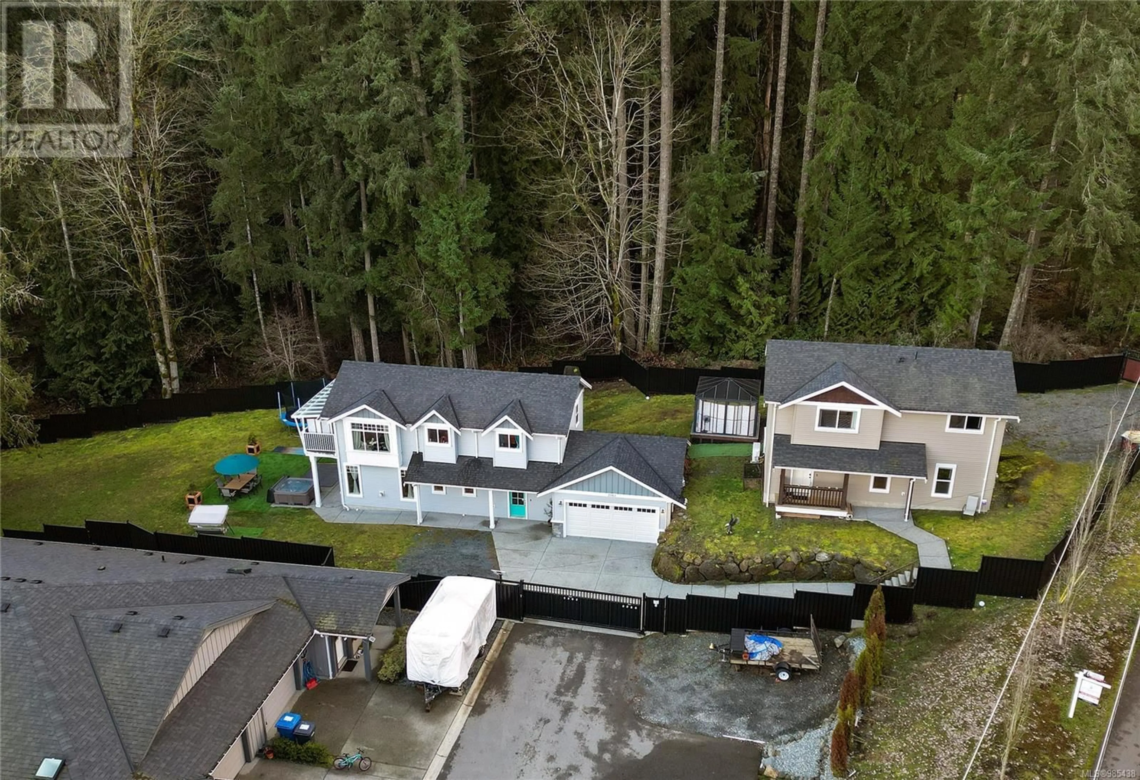 A pic from outside/outdoor area/front of a property/back of a property/a pic from drone, water/lake/river/ocean view for 2382/2380 EXTENSION Rd, Nanaimo British Columbia V9X0A9