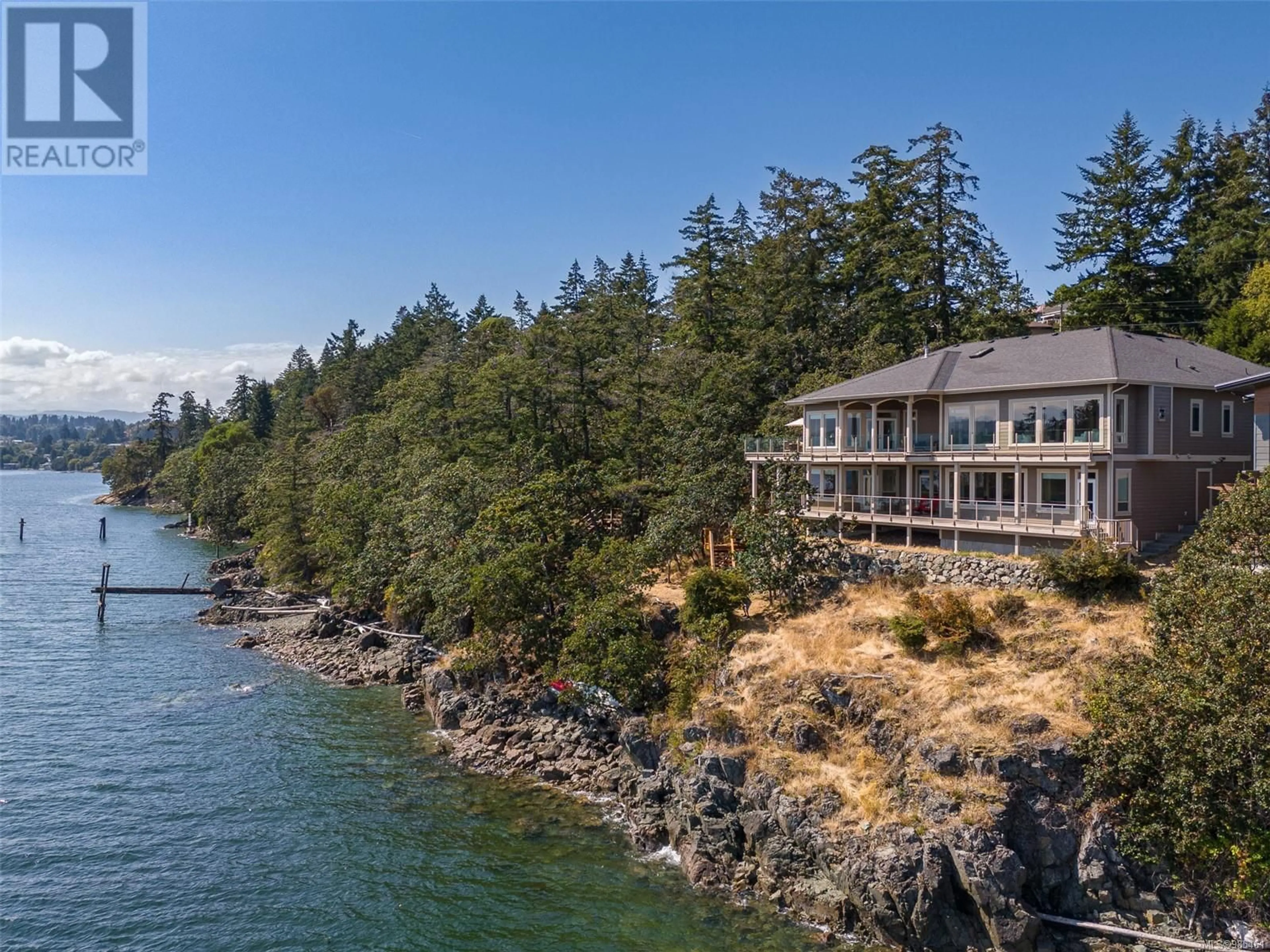 A pic from outside/outdoor area/front of a property/back of a property/a pic from drone, water/lake/river/ocean view for 3340 Stephenson Point Rd, Nanaimo British Columbia V9T1K2