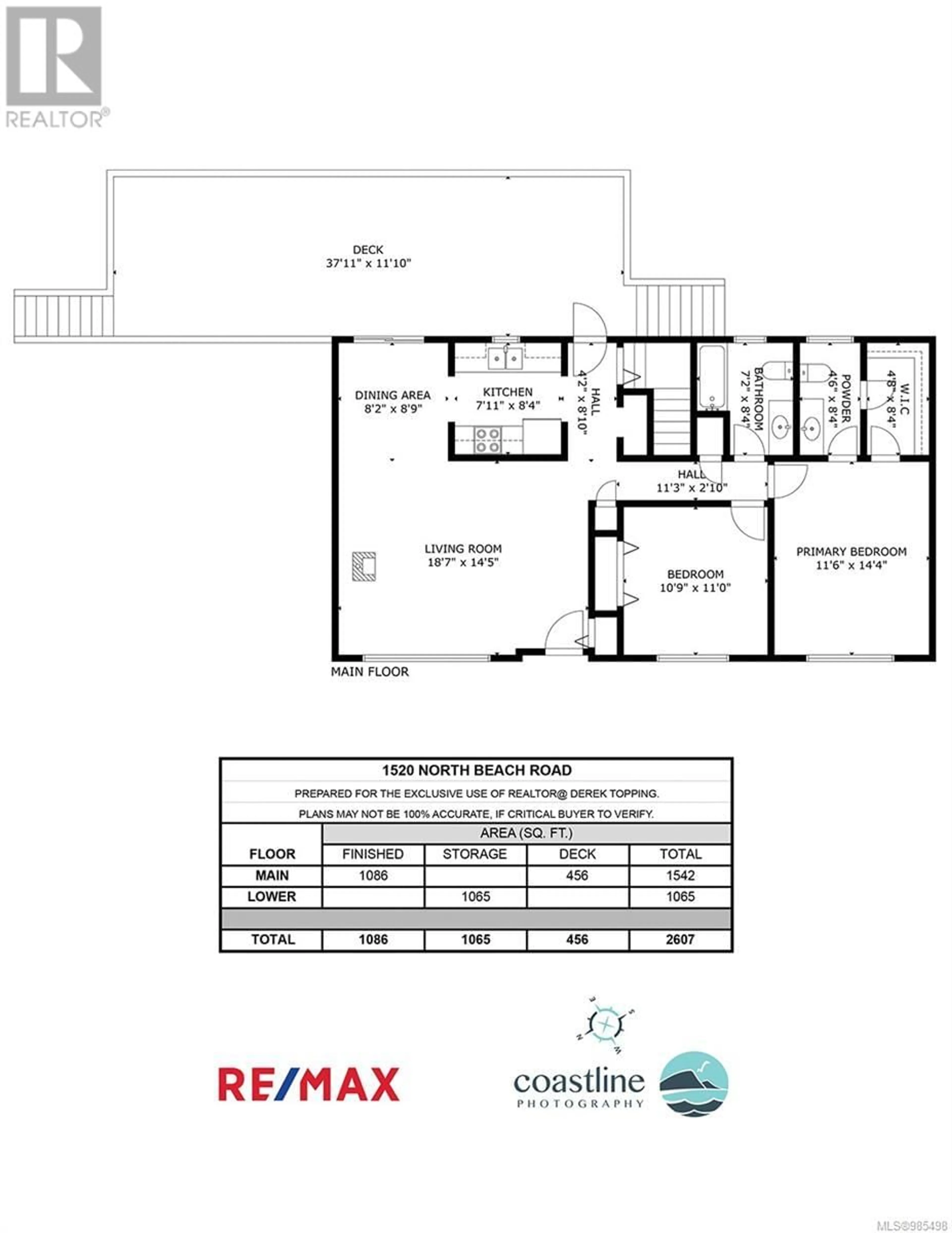 Floor plan for 1520 North Beach Rd, Salt Spring British Columbia V8K1A8