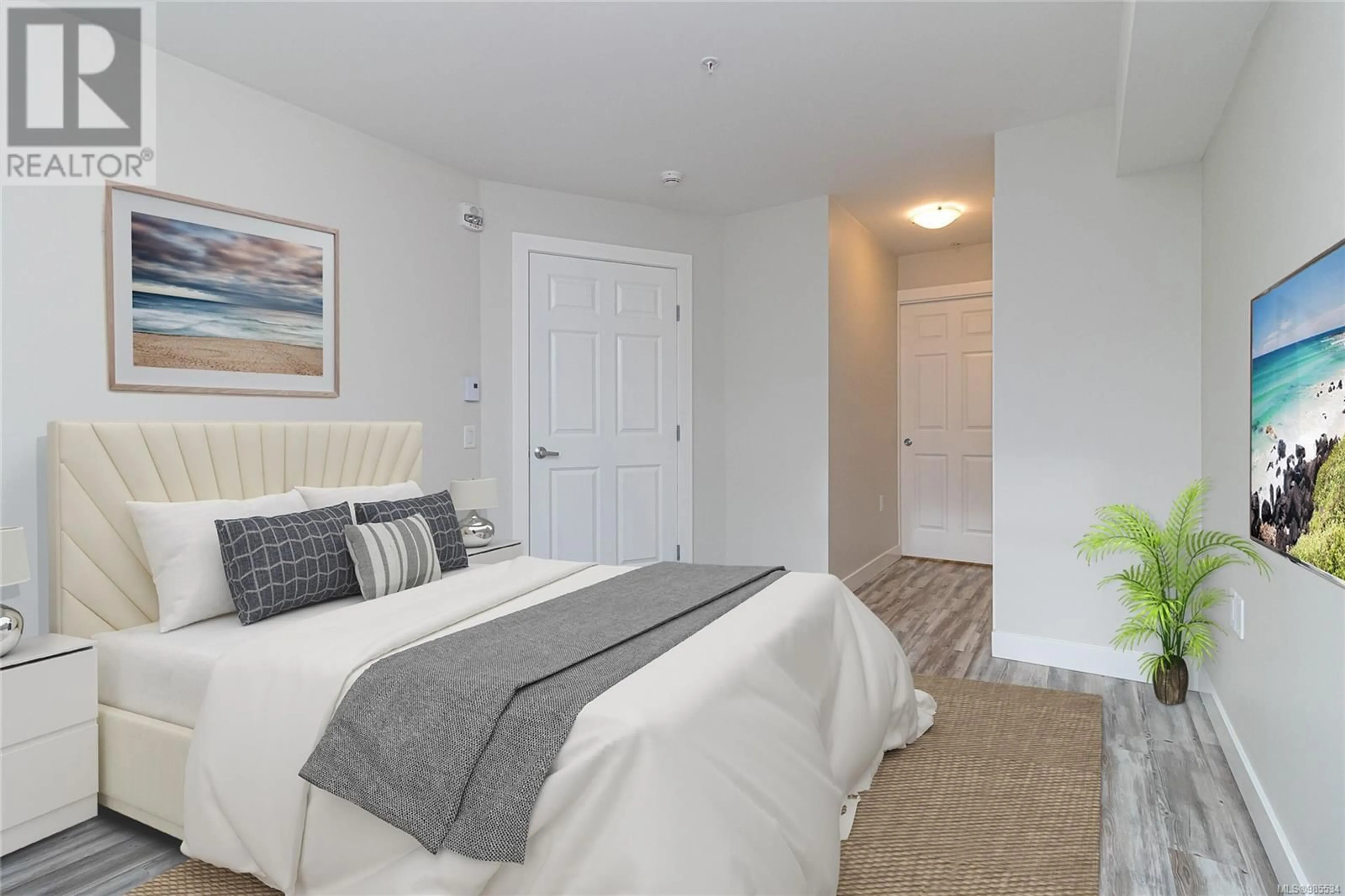 Bedroom with bed, carpet floor for 608 917 Avrill Rd, Langford British Columbia V9B0T2