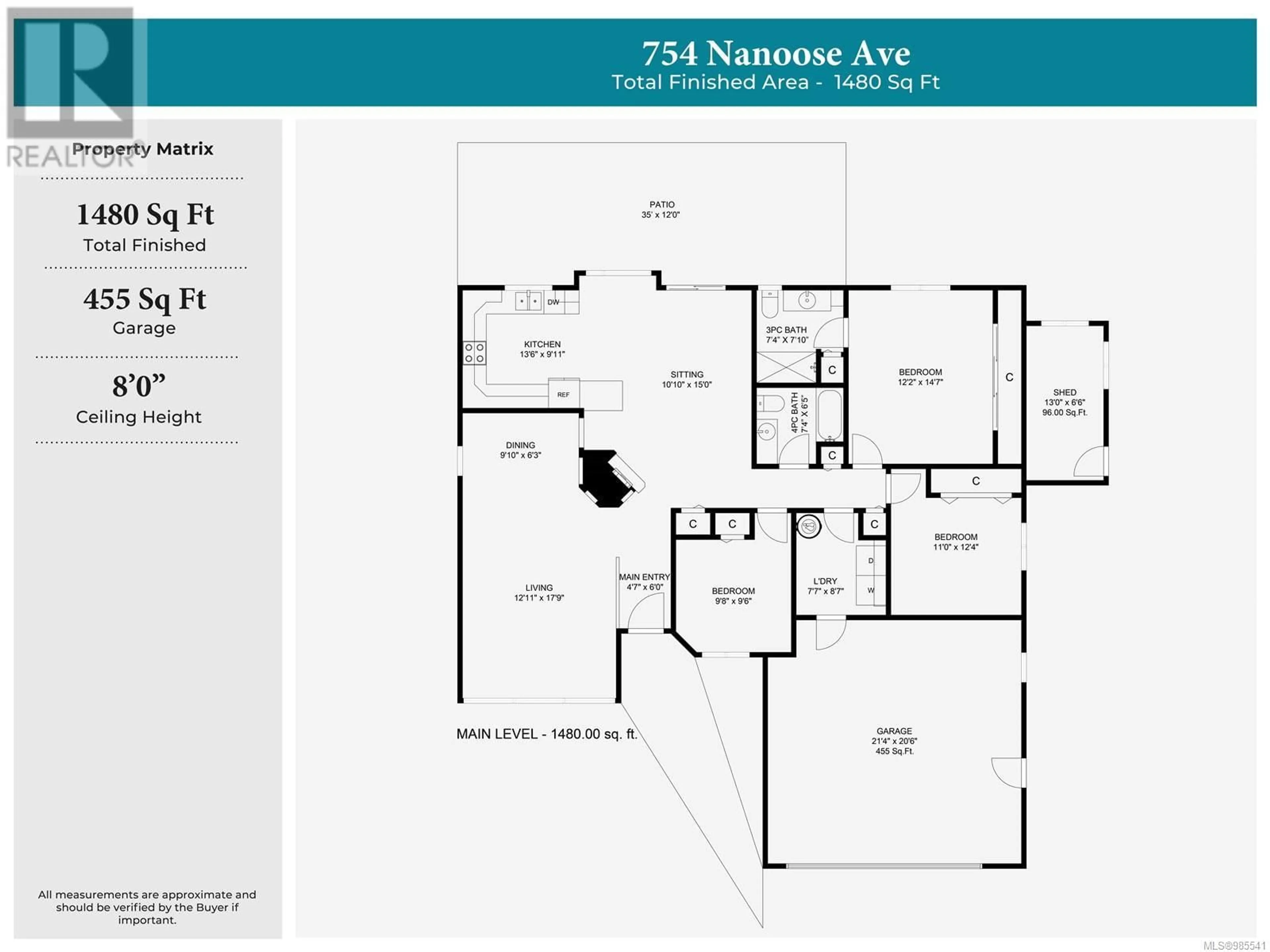 Floor plan for 754 Nanoose Ave, Parksville British Columbia V9P1E8