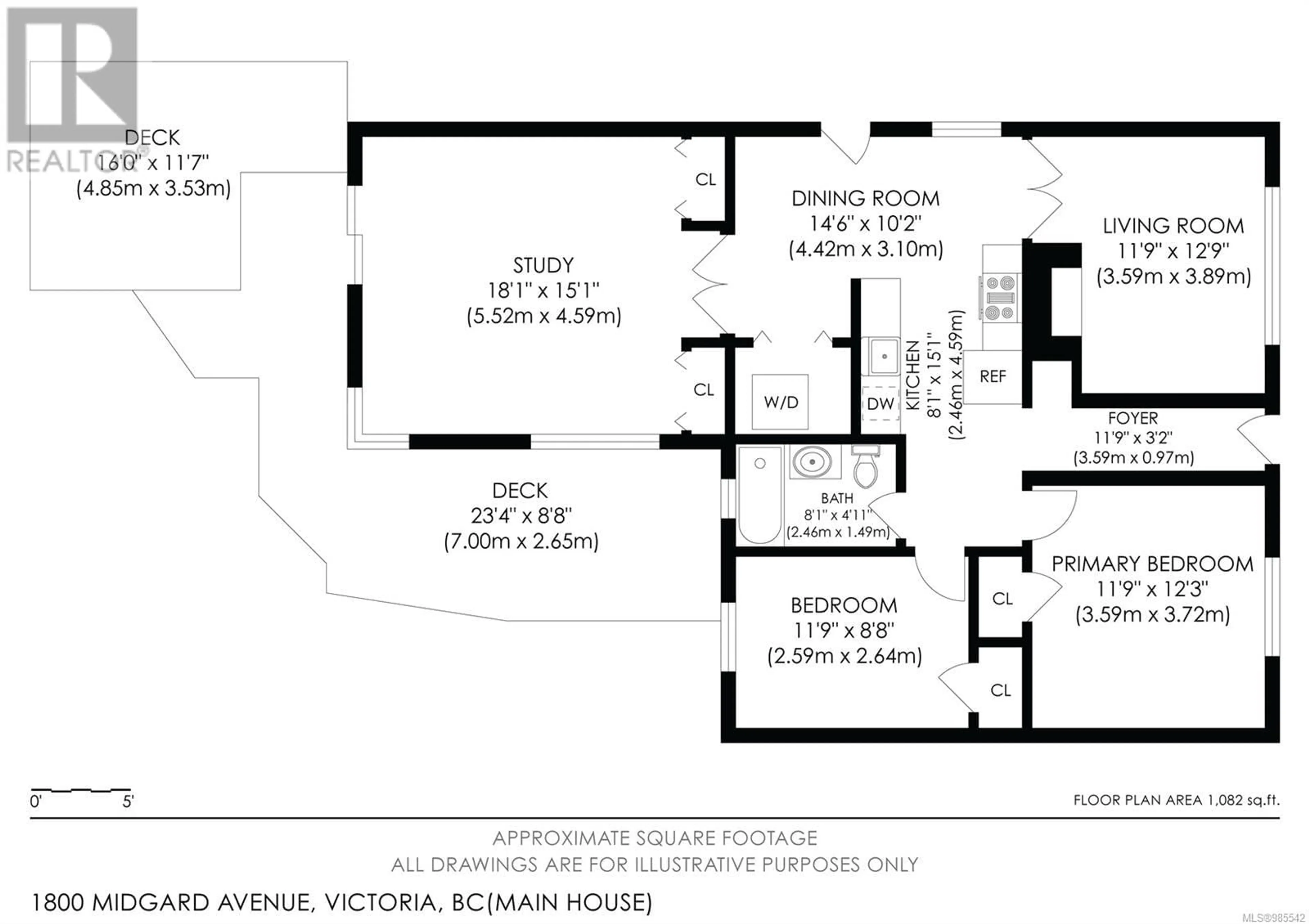 Floor plan for 1800 Midgard Ave, Saanich British Columbia V8P2Y9