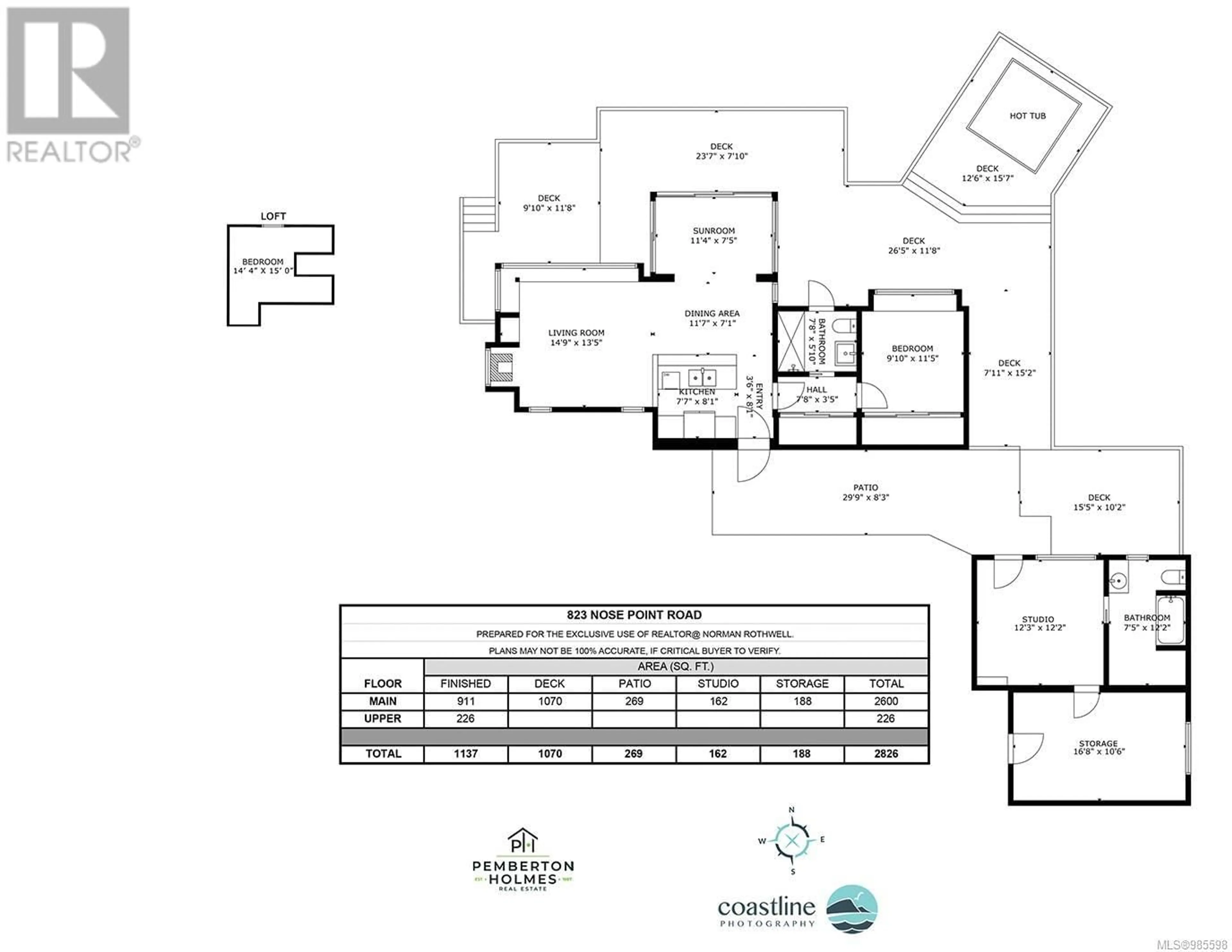 Floor plan for 823 Nose Point Rd, Salt Spring British Columbia V8K1S5