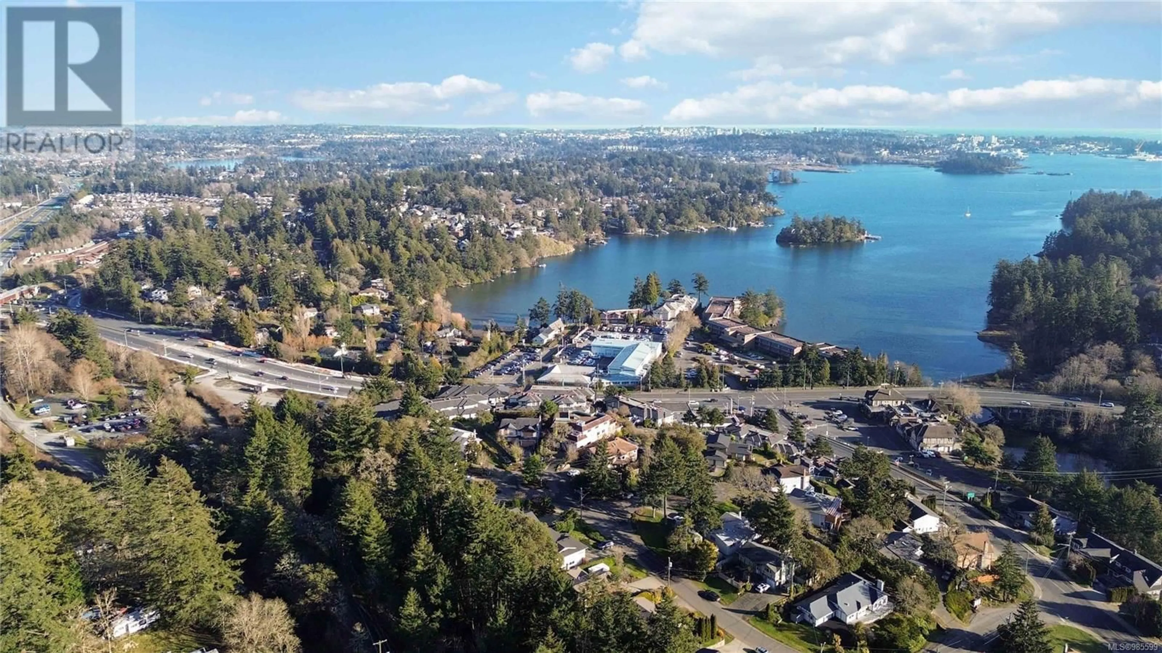 A pic from outside/outdoor area/front of a property/back of a property/a pic from drone, water/lake/river/ocean view for 326 Damon Dr, View Royal British Columbia V9B5G5