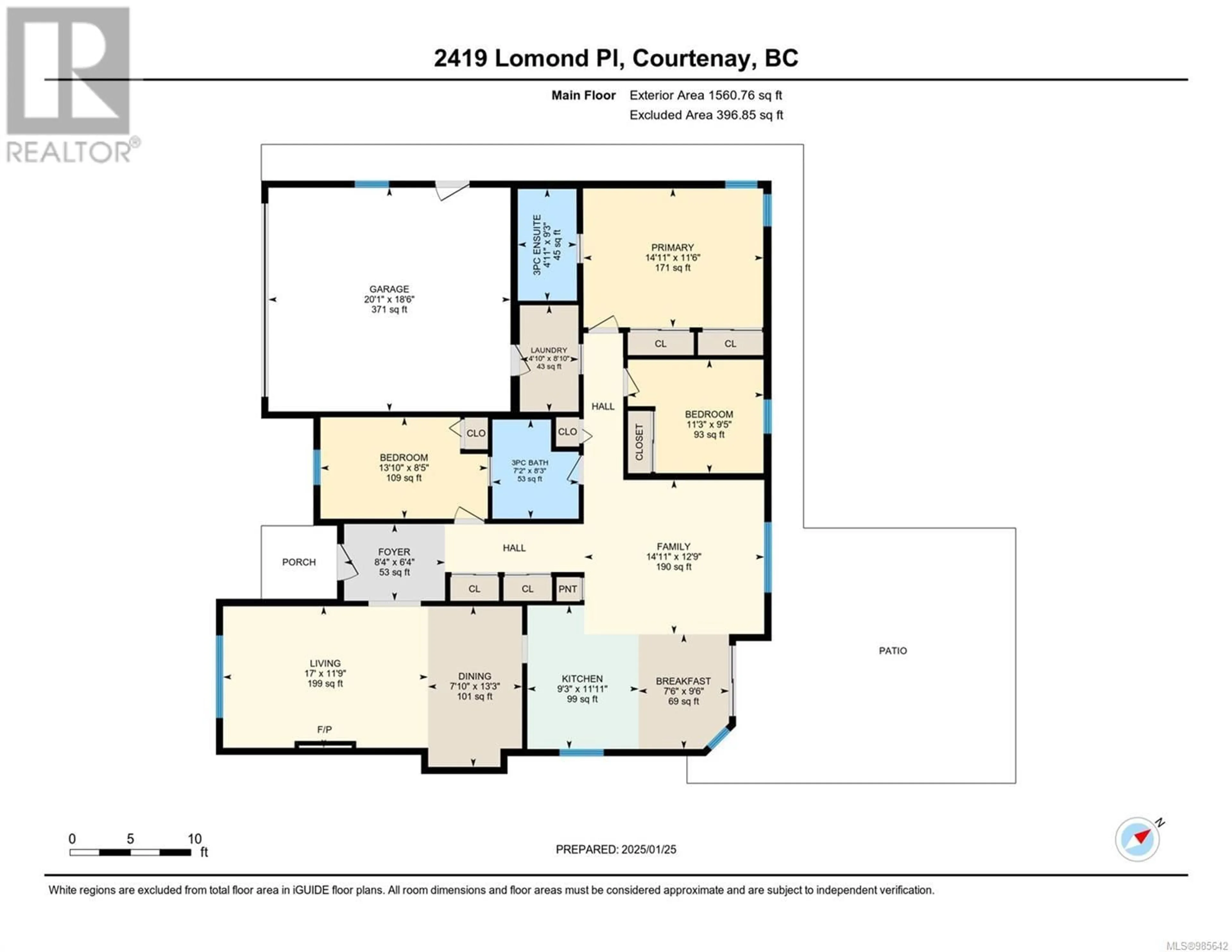 Floor plan for 2419 Lomond Pl, Courtenay British Columbia V9N9J3