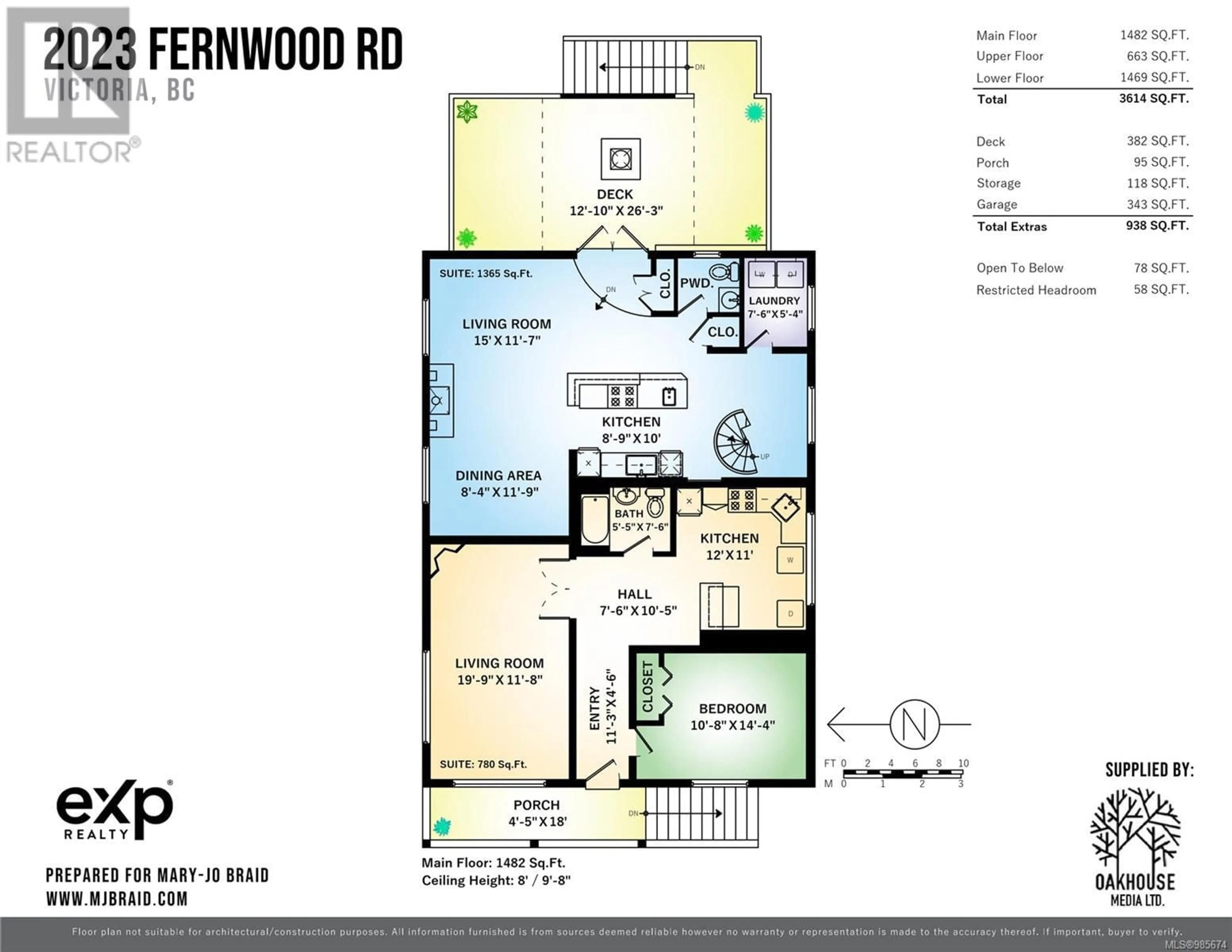 Floor plan for 2023 Fernwood Rd, Victoria British Columbia V8T2Y8