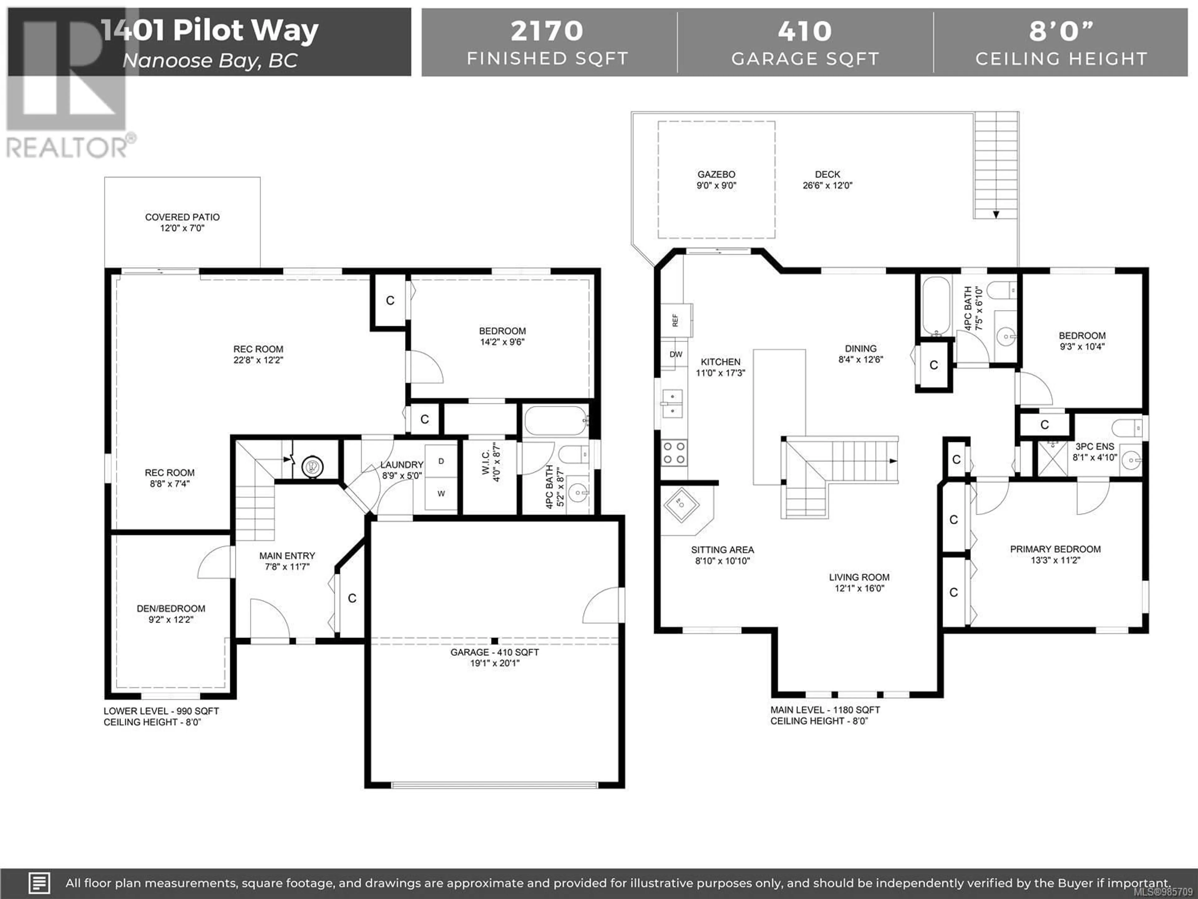 Floor plan for 1401 Pilot Way, Nanoose Bay British Columbia V9P9B8