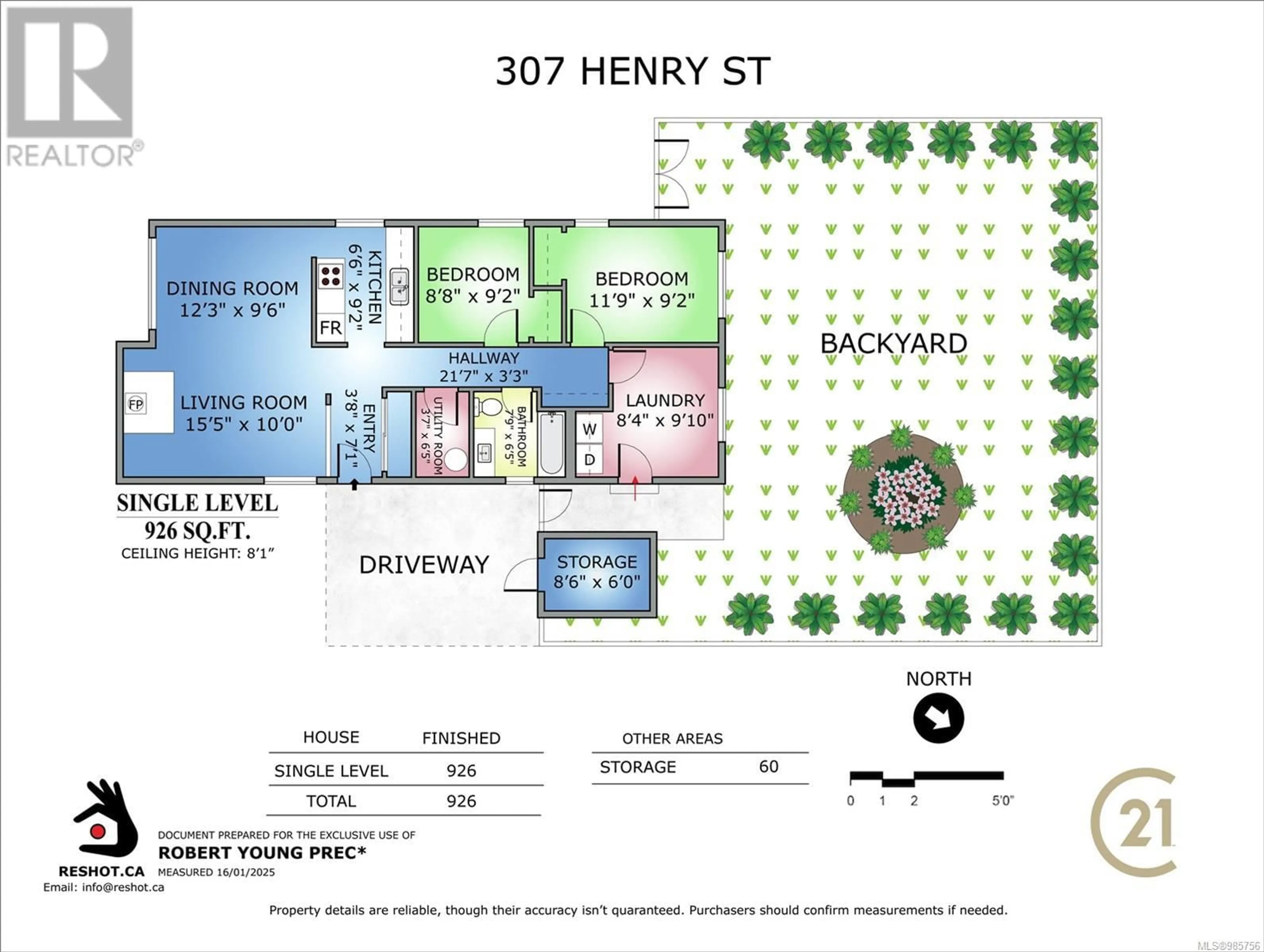 Floor plan for 307 Henry St, Victoria British Columbia V9A3J1