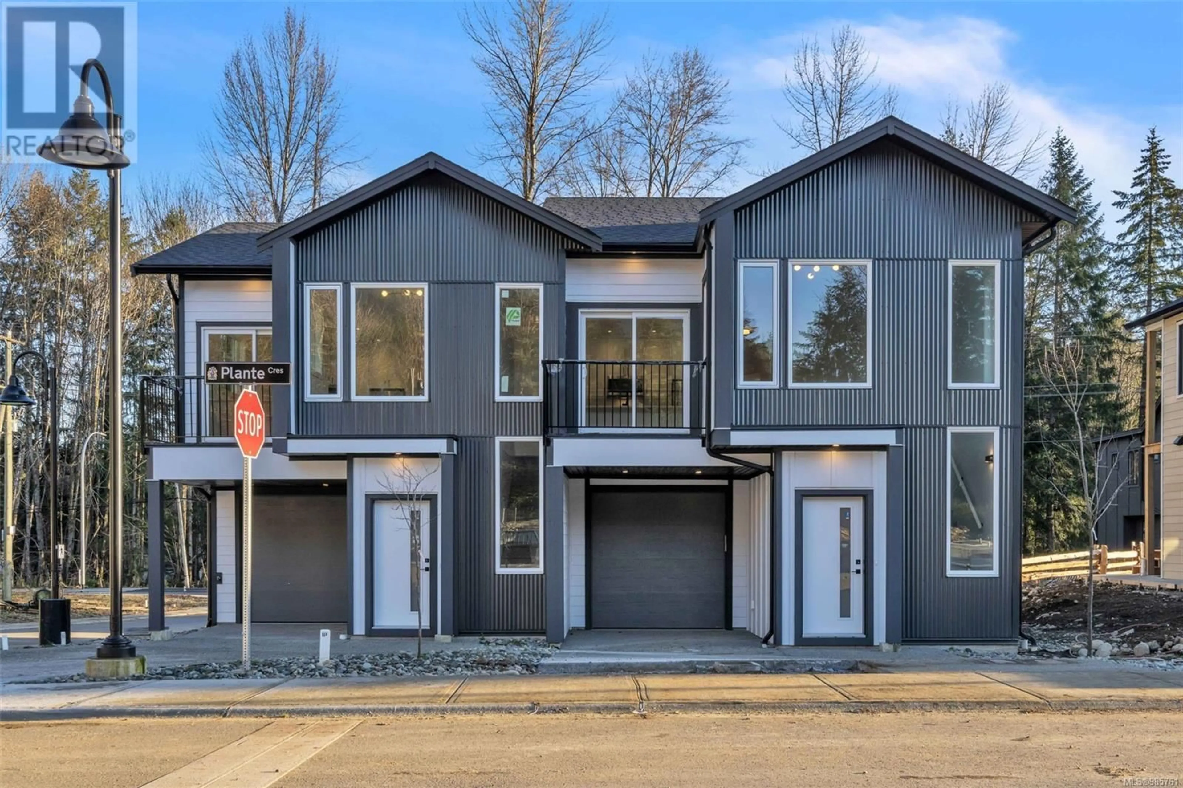 Home with vinyl exterior material, street for A 110 Plante Cres, Lake Cowichan British Columbia V0R2G0