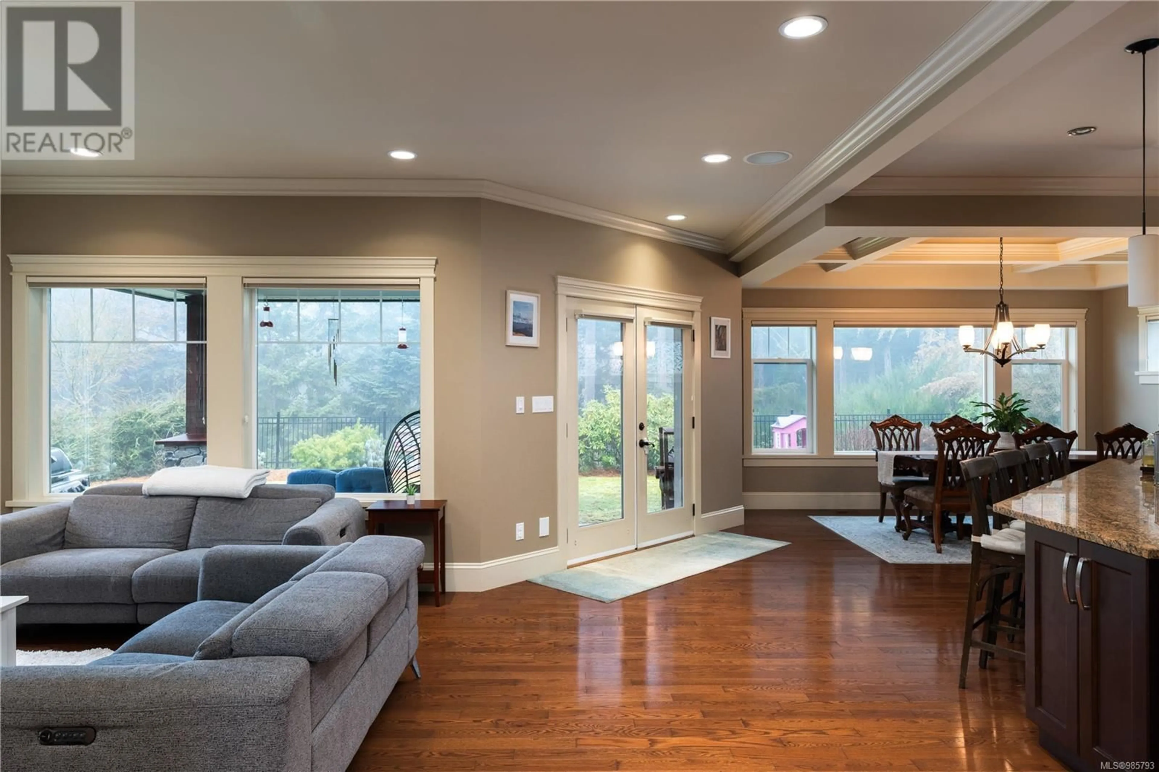 Living room with furniture, wood/laminate floor for 1278 Eston Pl, Langford British Columbia V9B6V3