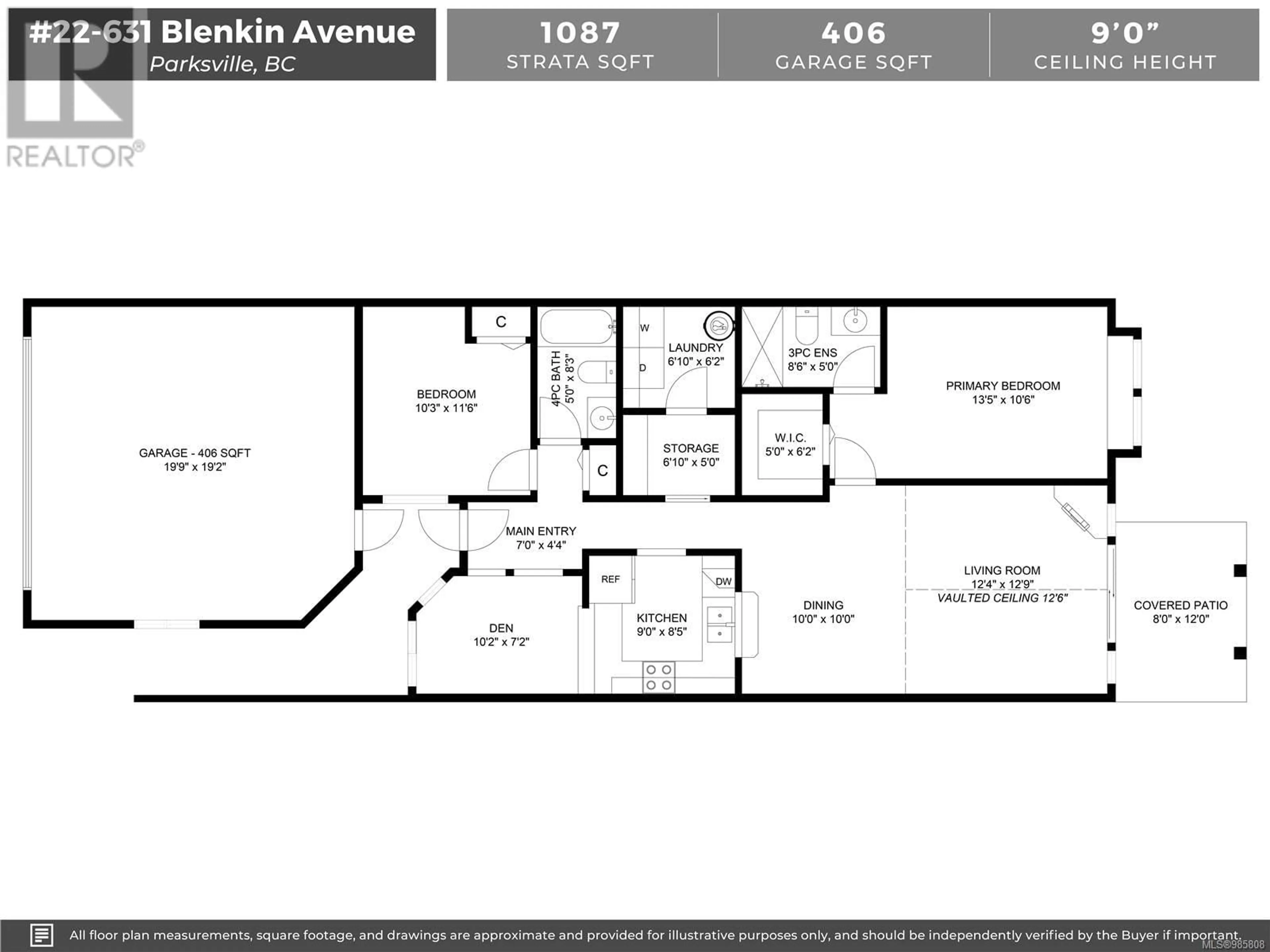 Floor plan for 22 631 Blenkin Ave, Parksville British Columbia V9P2Z4