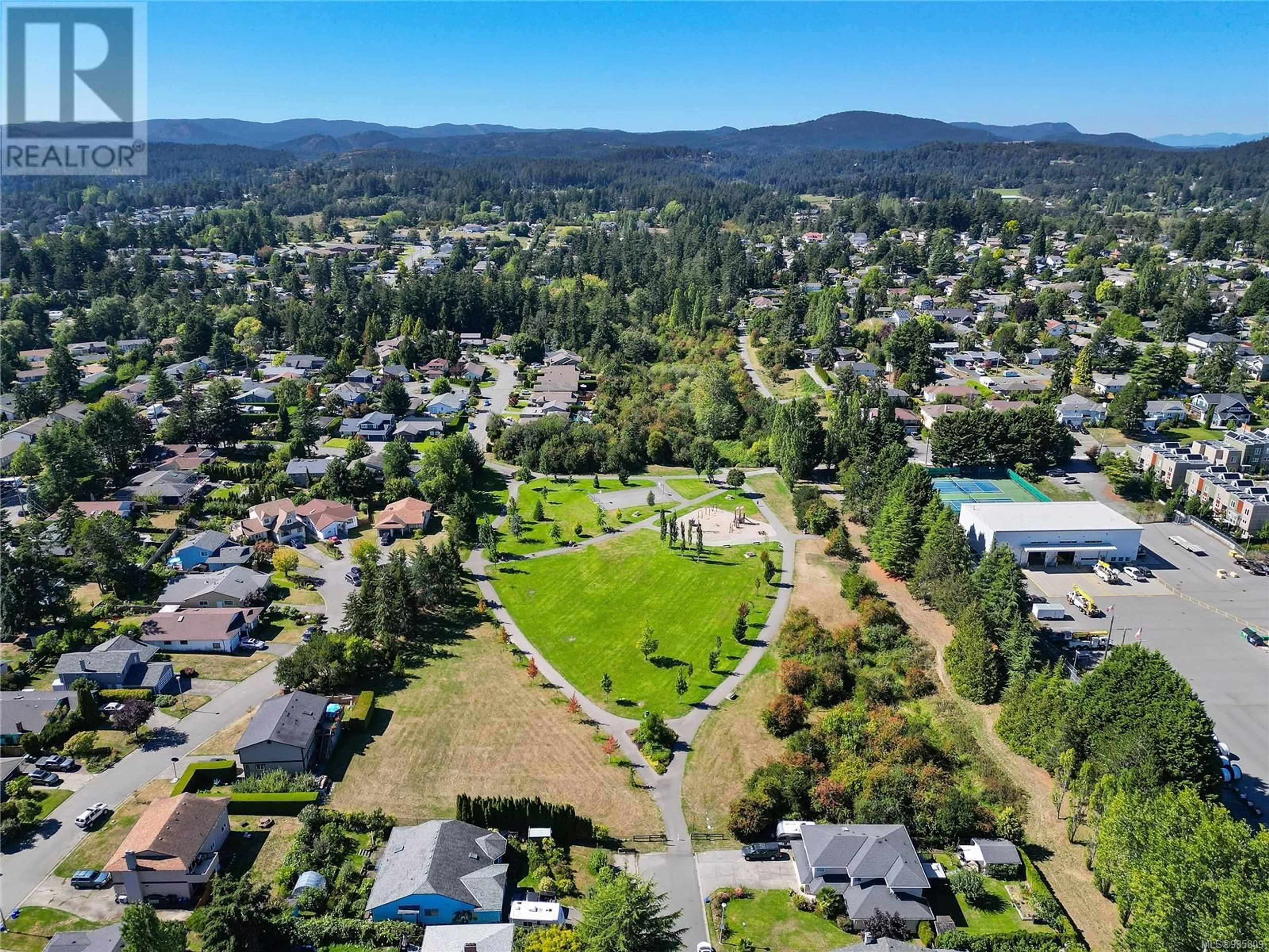 A pic from outside/outdoor area/front of a property/back of a property/a pic from drone, mountain view for 4372 Vanguard Pl, Saanich British Columbia V8Z6X3