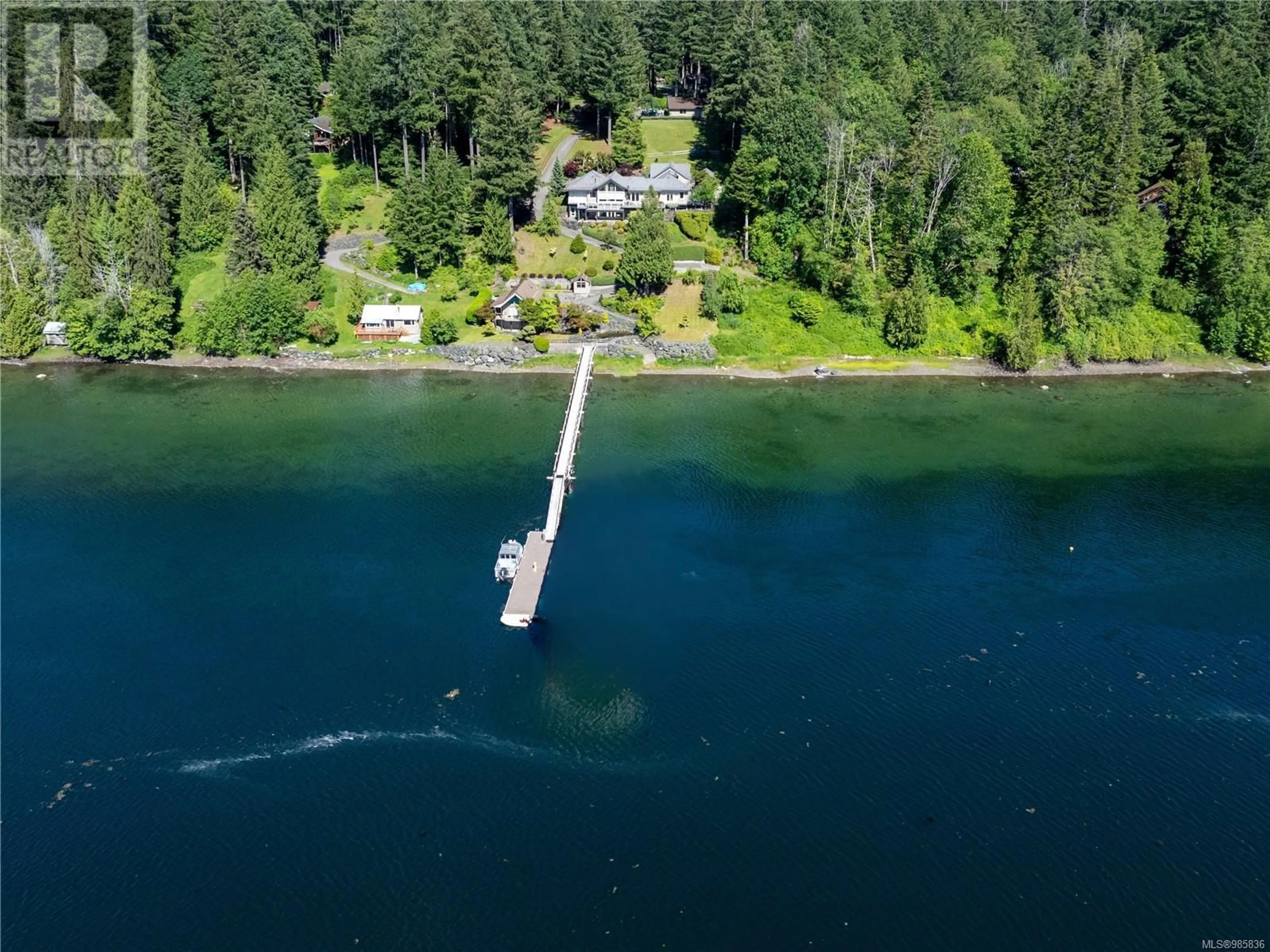 A pic from outside/outdoor area/front of a property/back of a property/a pic from drone, water/lake/river/ocean view for 1157 West Rd, Quadra Island British Columbia V0N2P0