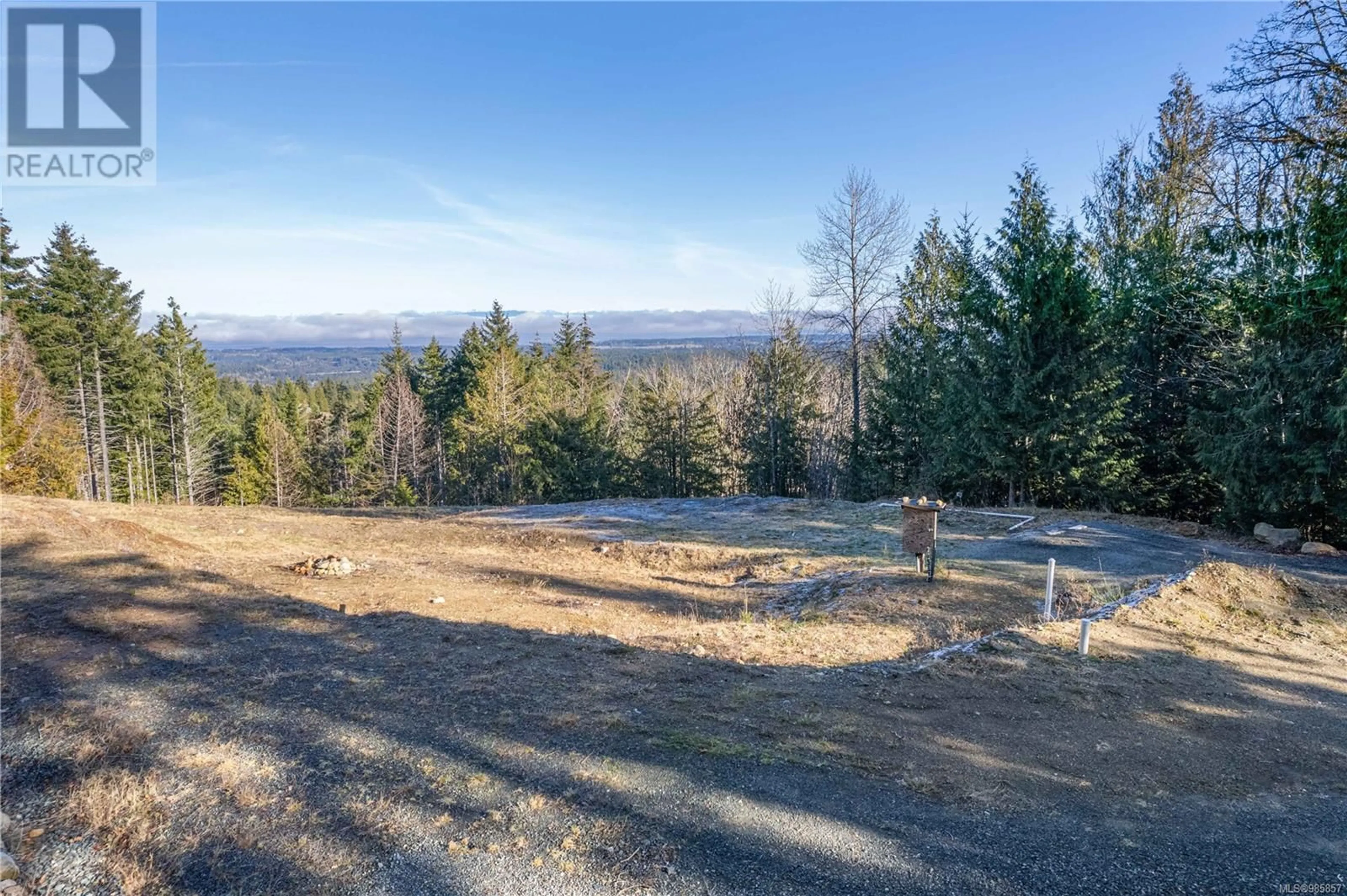 A pic from outside/outdoor area/front of a property/back of a property/a pic from drone, forest/trees view for 1725 Warn Way, Qualicum Beach British Columbia V9K2S3