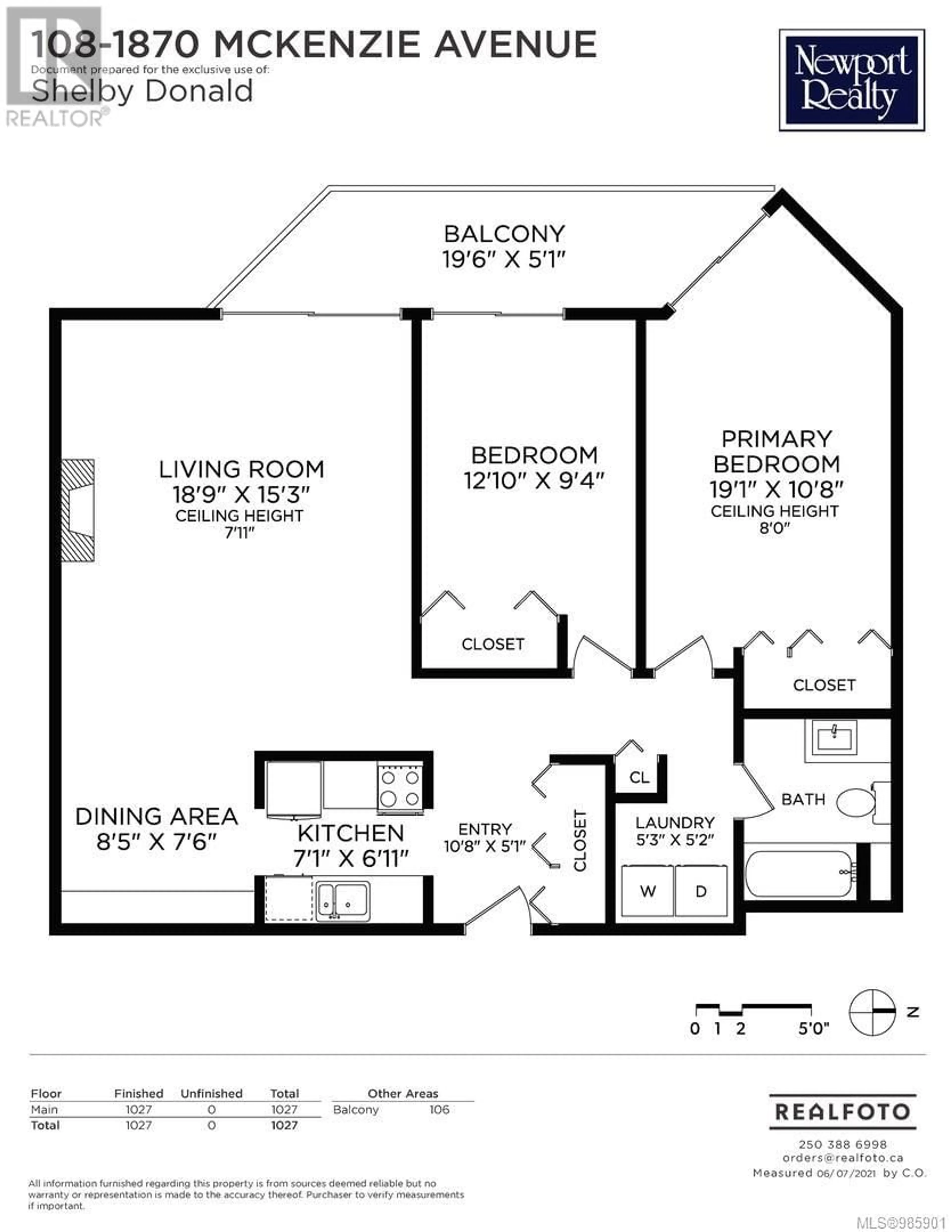 Floor plan for 108 - 1870 MCKENZIE AVENUE, Saanich British Columbia V8N4X3
