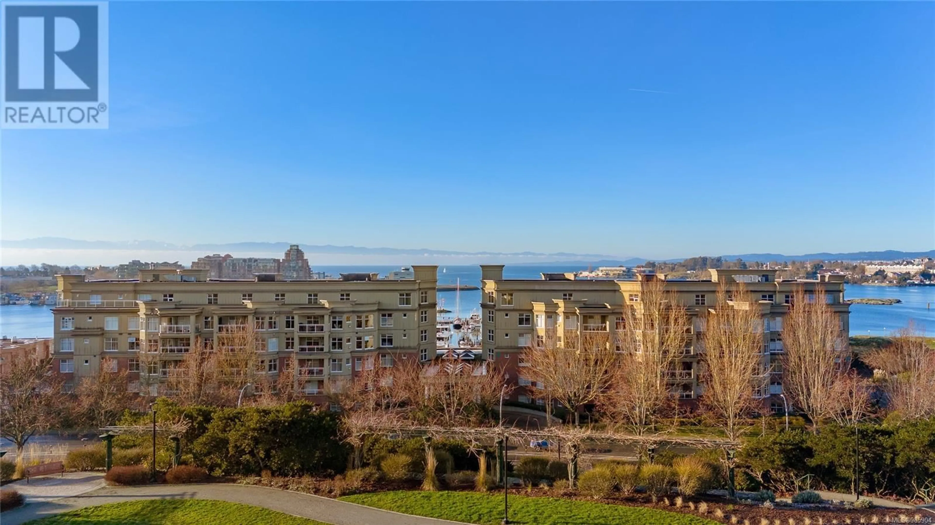 Balcony in the apartment, city buildings view from balcony for 309 165 Kimta Rd, Victoria British Columbia V9A7P1