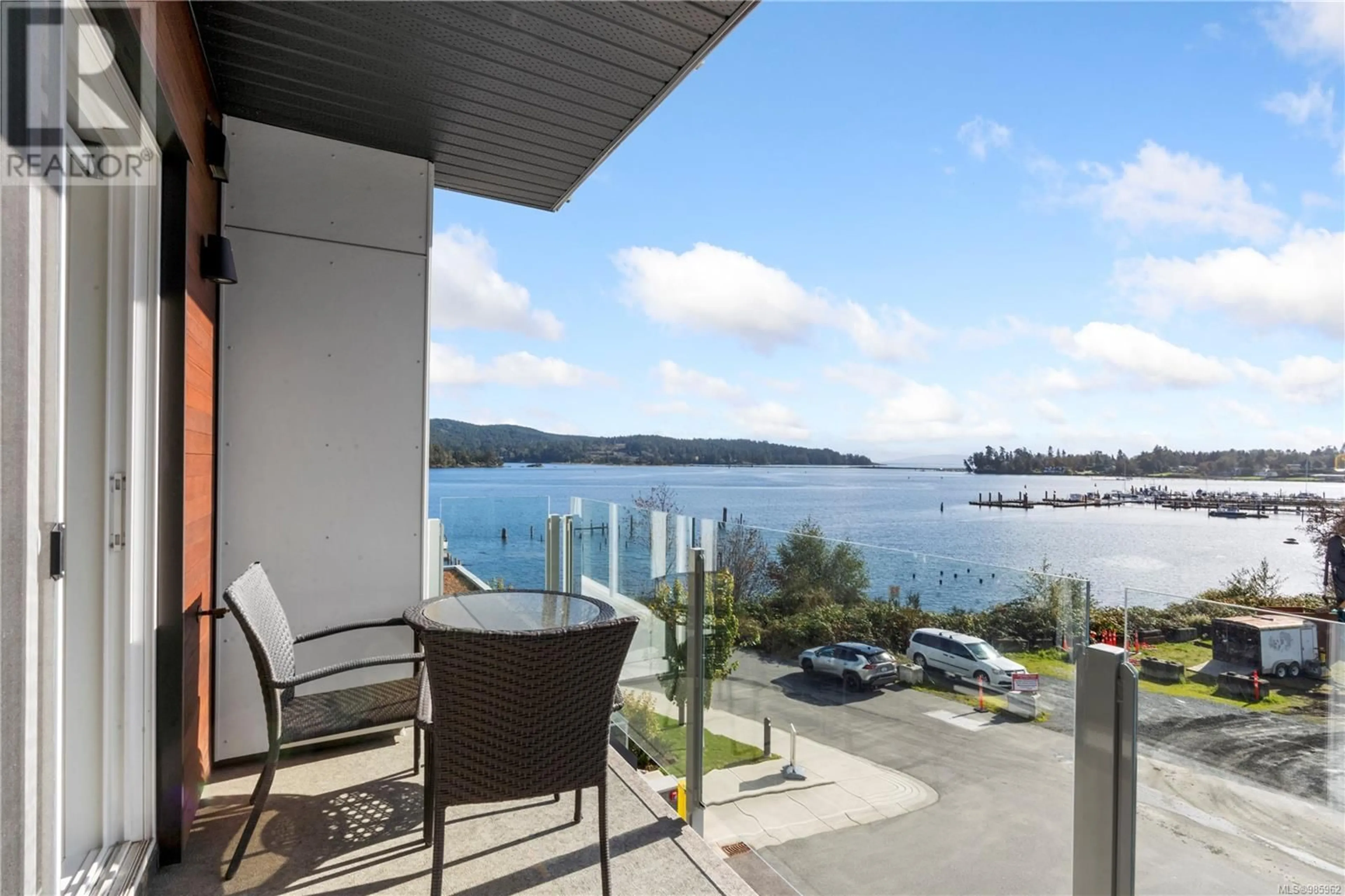 Balcony in the apartment, water/lake/river/ocean view for 306 1820 Maple Ave S, Sooke British Columbia V9Z0N9