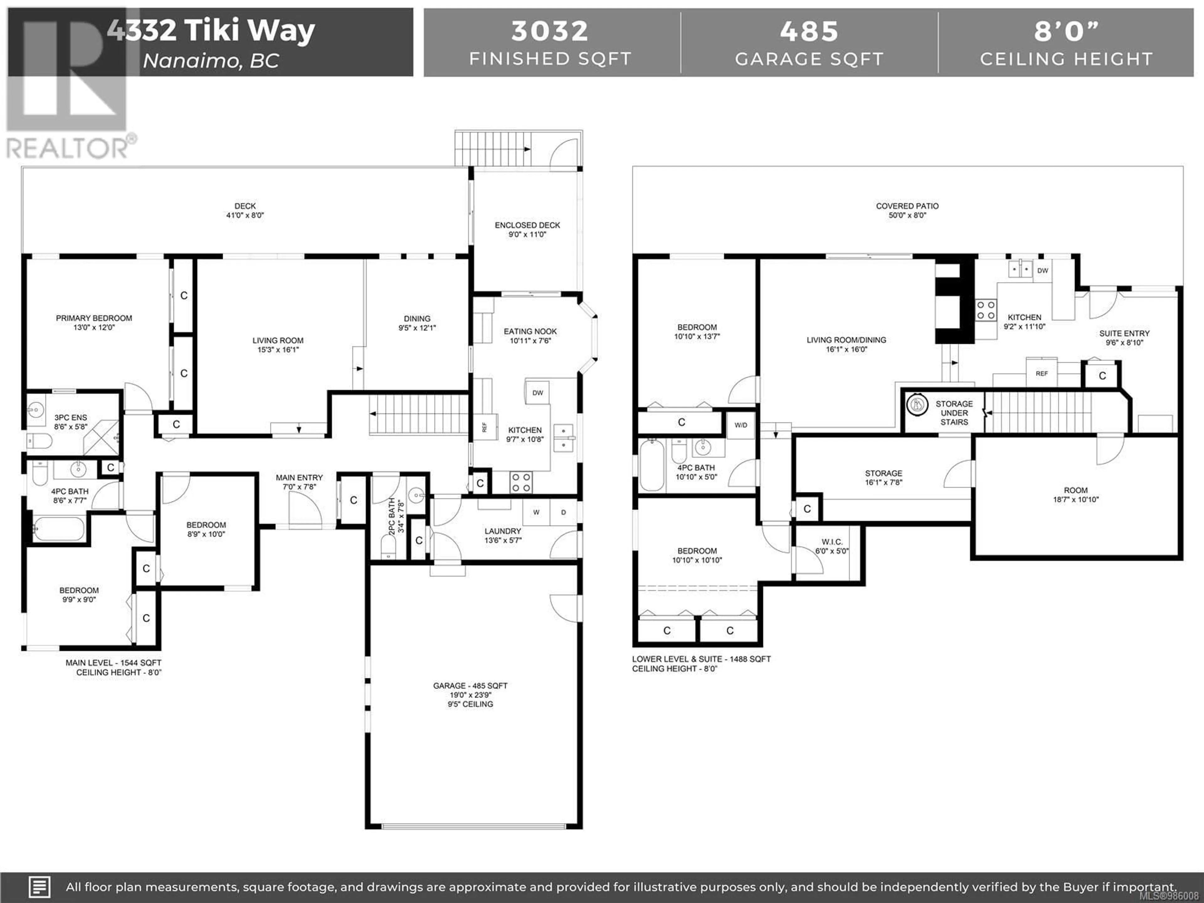 Floor plan for 4332 Tiki Way, Nanaimo British Columbia V9T4A8