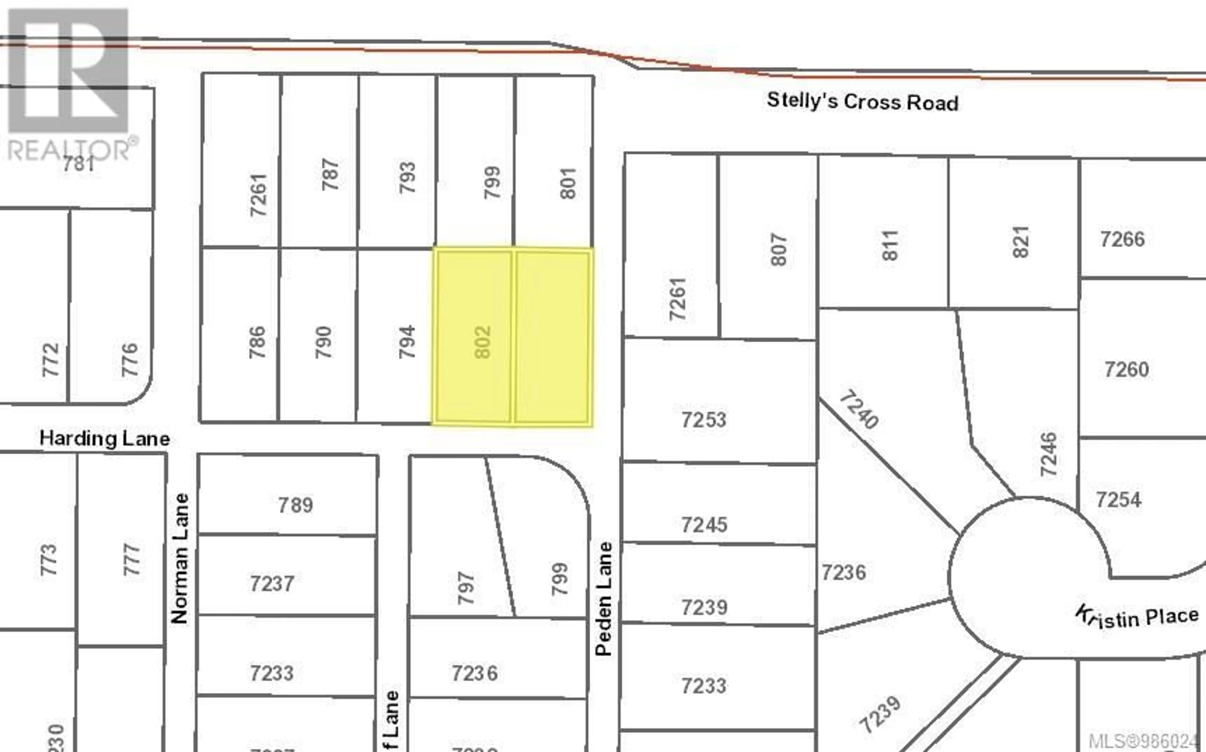 Picture of a map for 802 Harding Lane, Central Saanich British Columbia V8M2G2