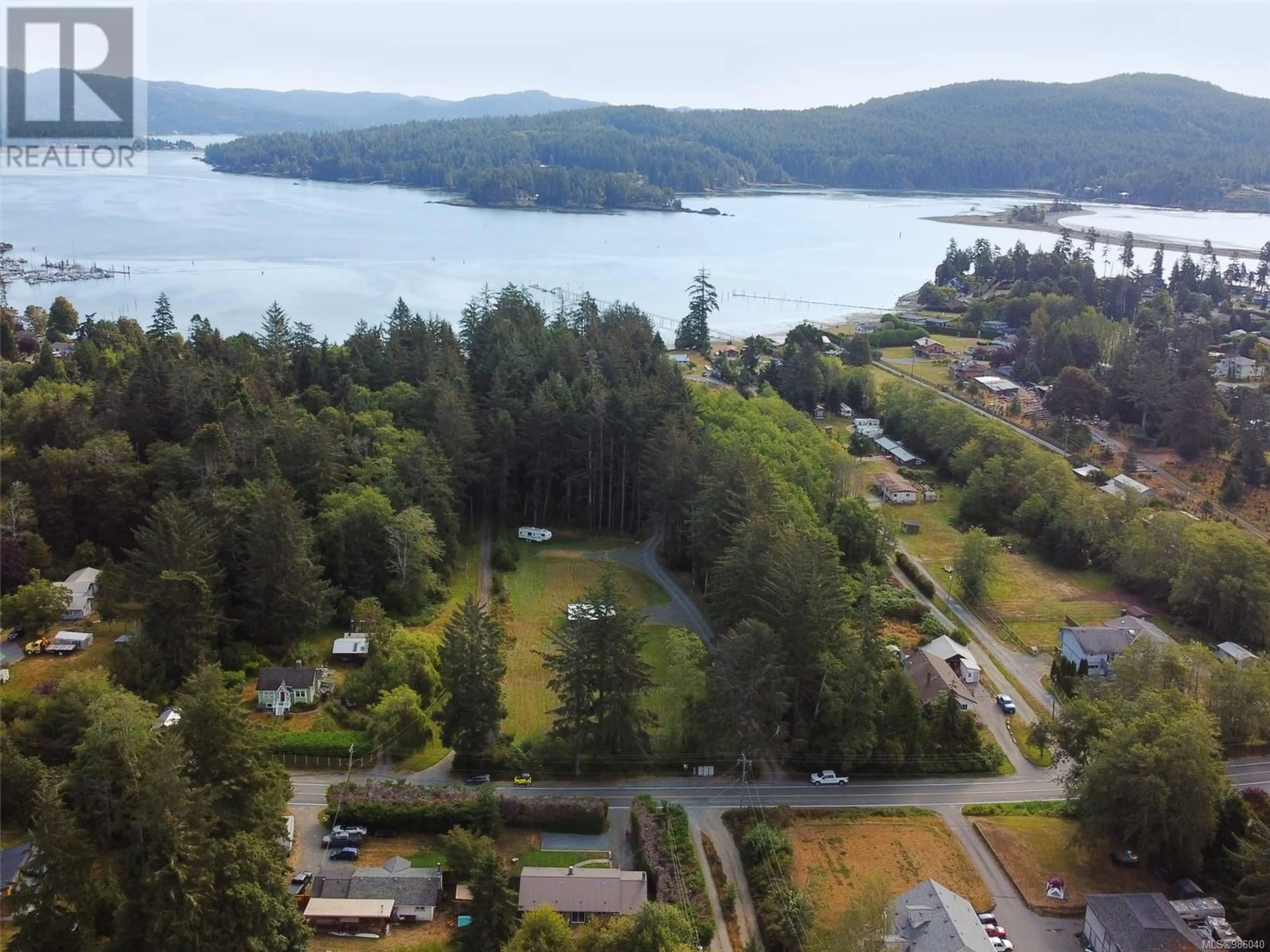 A pic from outside/outdoor area/front of a property/back of a property/a pic from drone, water/lake/river/ocean view for 1700 Whiffin Spit Rd, Sooke British Columbia V9Z0T8