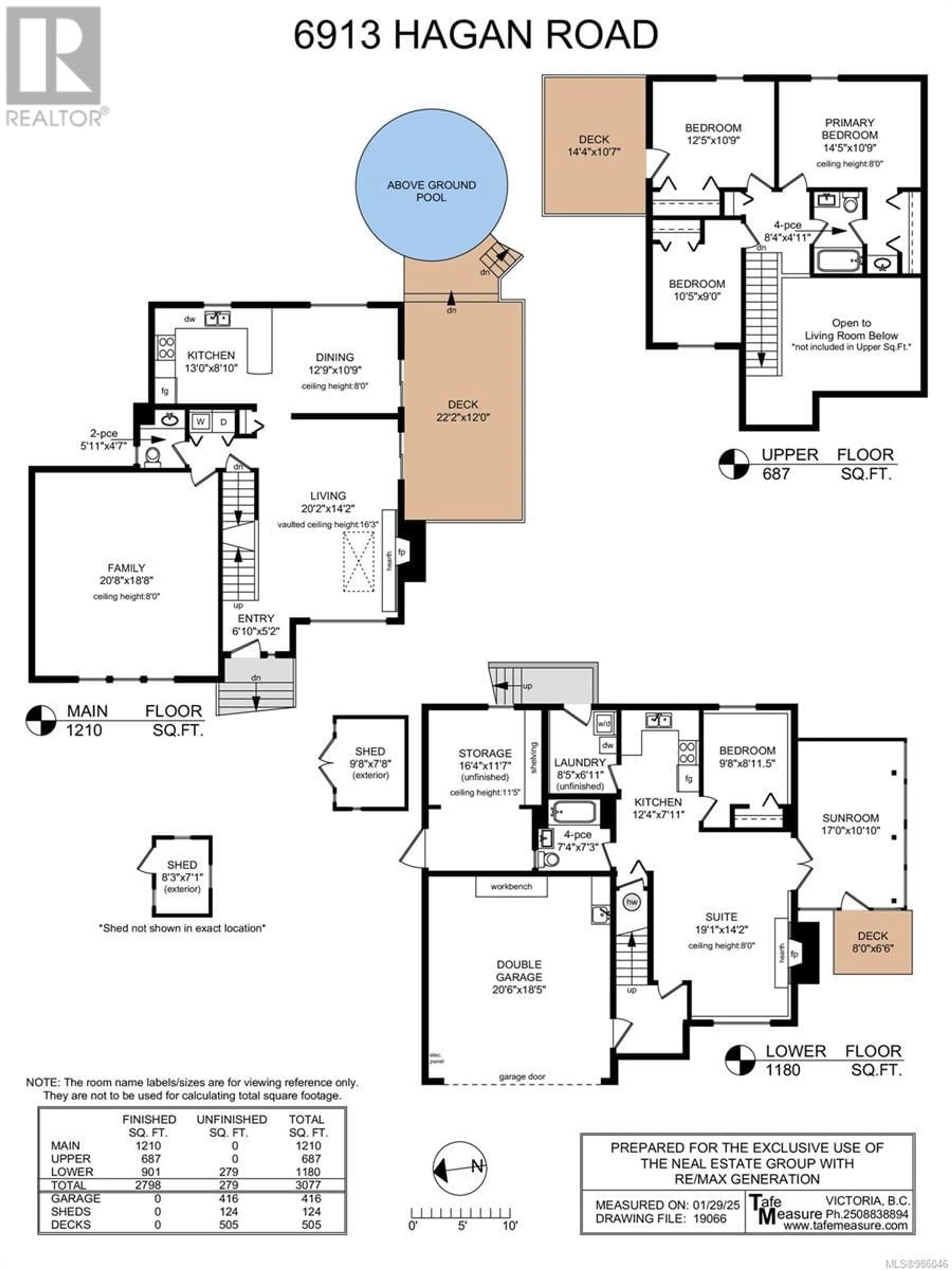 Floor plan for 6913 Hagan Rd, Central Saanich British Columbia V8M1B2