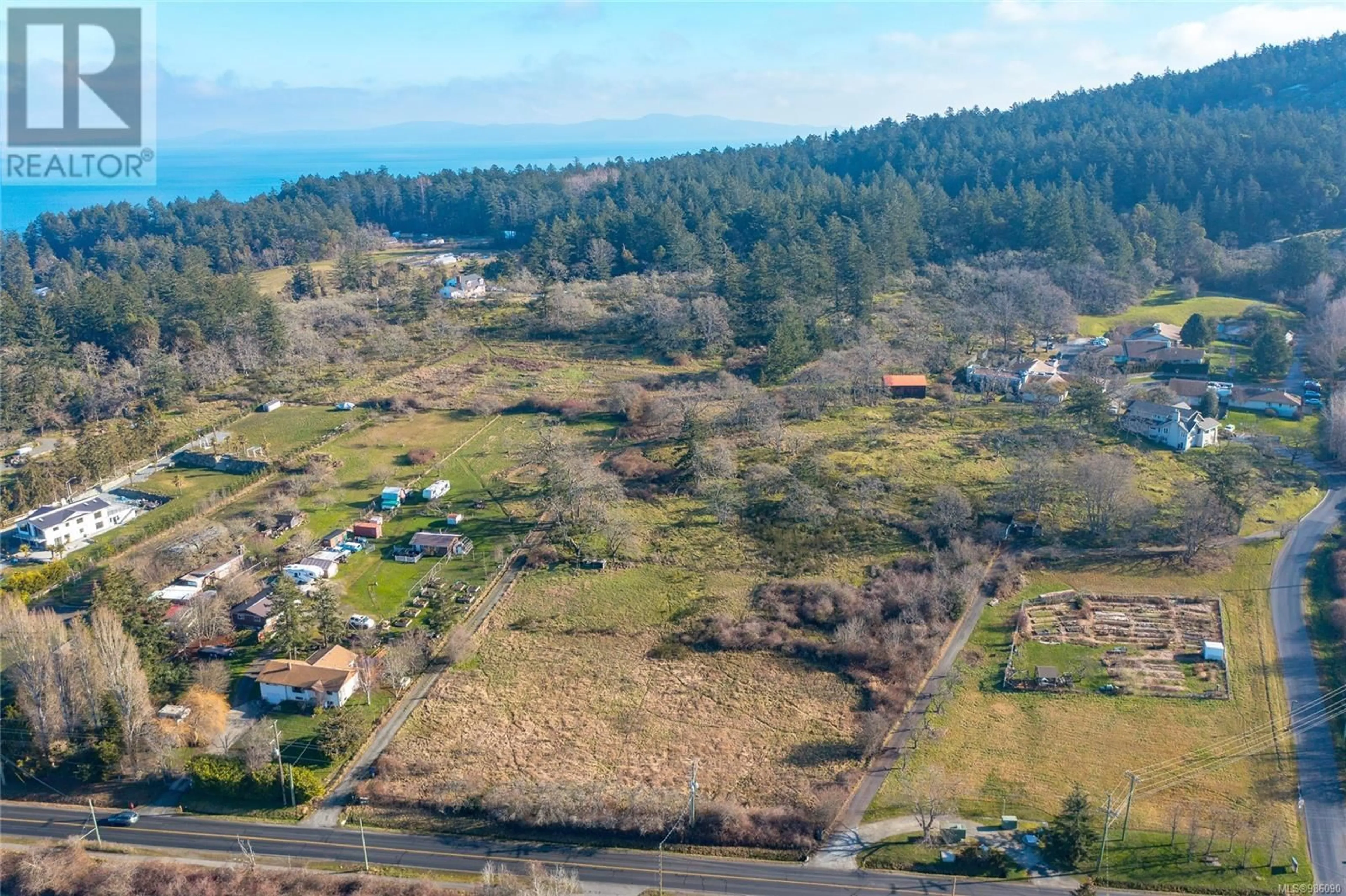 A pic from outside/outdoor area/front of a property/back of a property/a pic from drone, water/lake/river/ocean view for 4589 Blenkinsop Rd, Saanich British Columbia V8X2C7