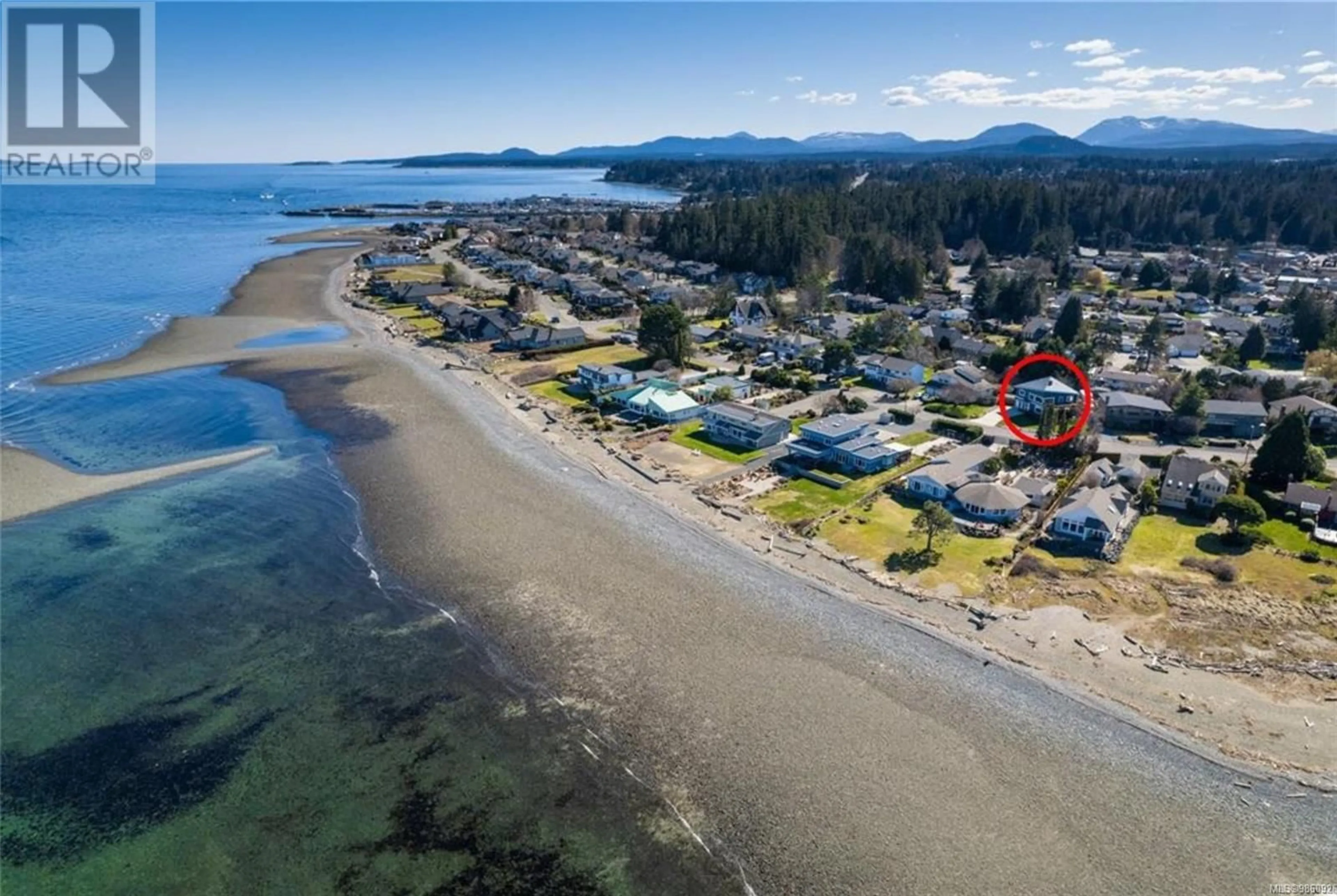 A pic from outside/outdoor area/front of a property/back of a property/a pic from drone, water/lake/river/ocean view for 1566 Admiral Tryon Blvd, Parksville British Columbia V9P1Y3