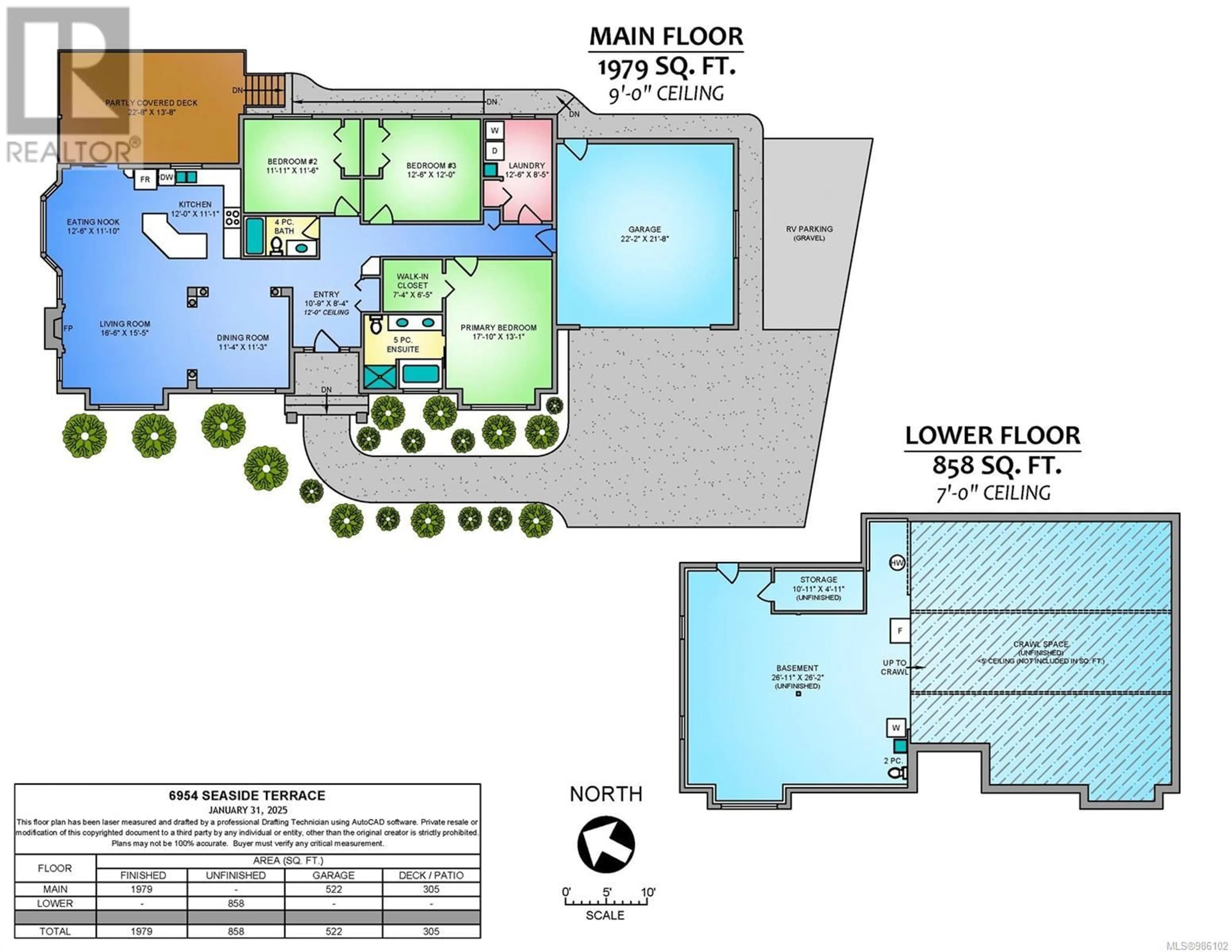 Floor plan for 6954 SEASIDE TERRACE, Lantzville British Columbia V0R2H0