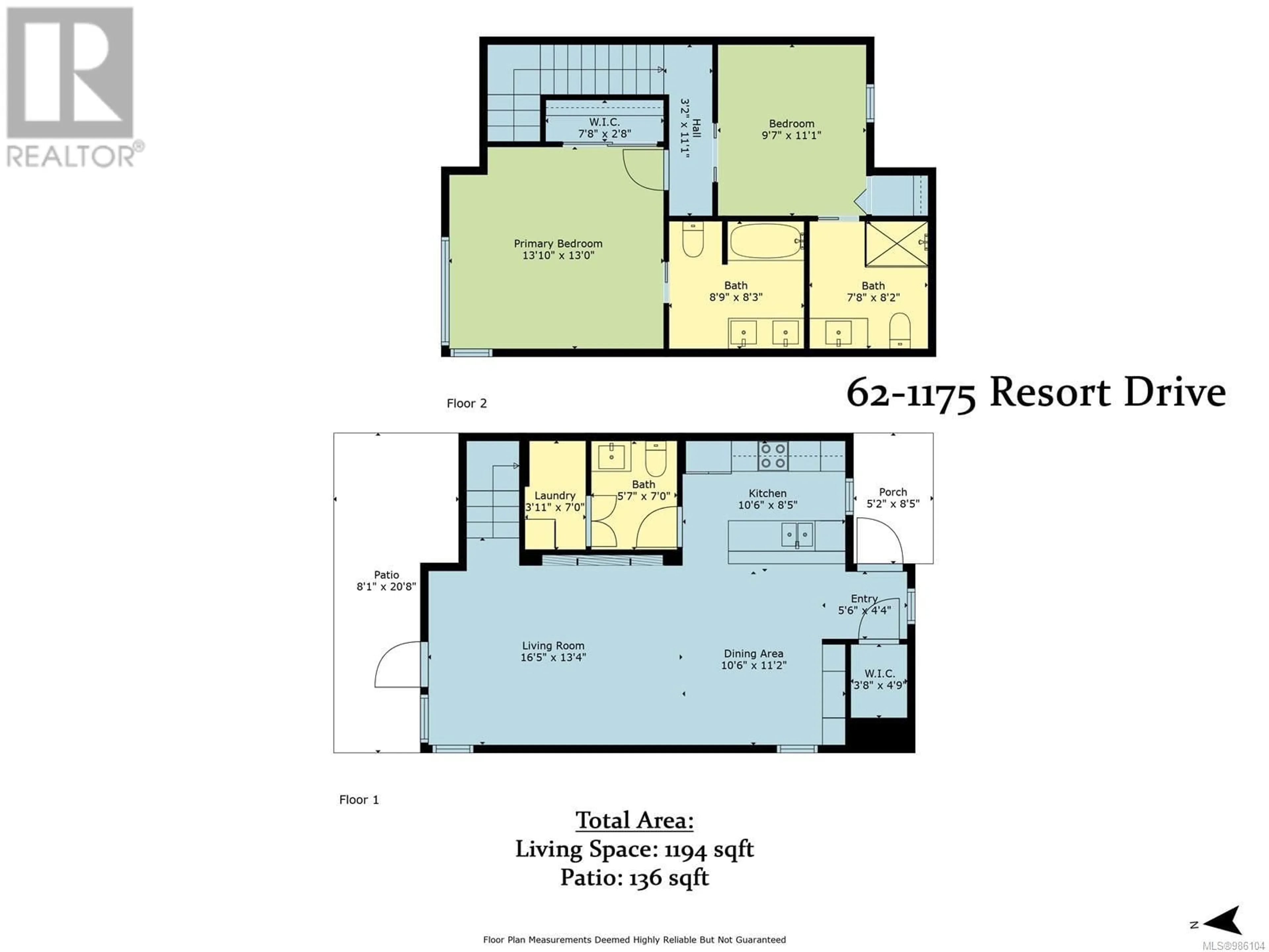 Floor plan for 62 1175 Resort Dr, Parksville British Columbia V9P2E3