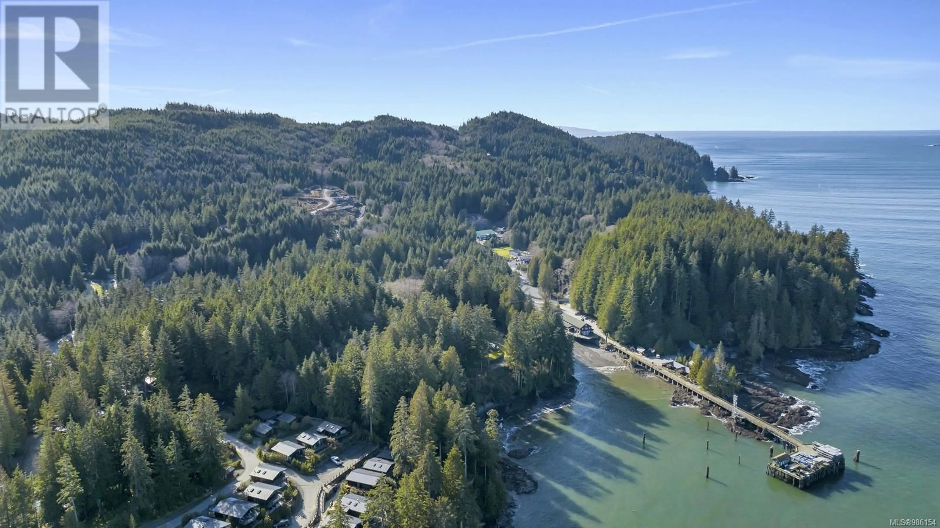 A pic from outside/outdoor area/front of a property/back of a property/a pic from drone, water/lake/river/ocean view for 37 6574 Baird Rd, Port Renfrew British Columbia V0S1K0