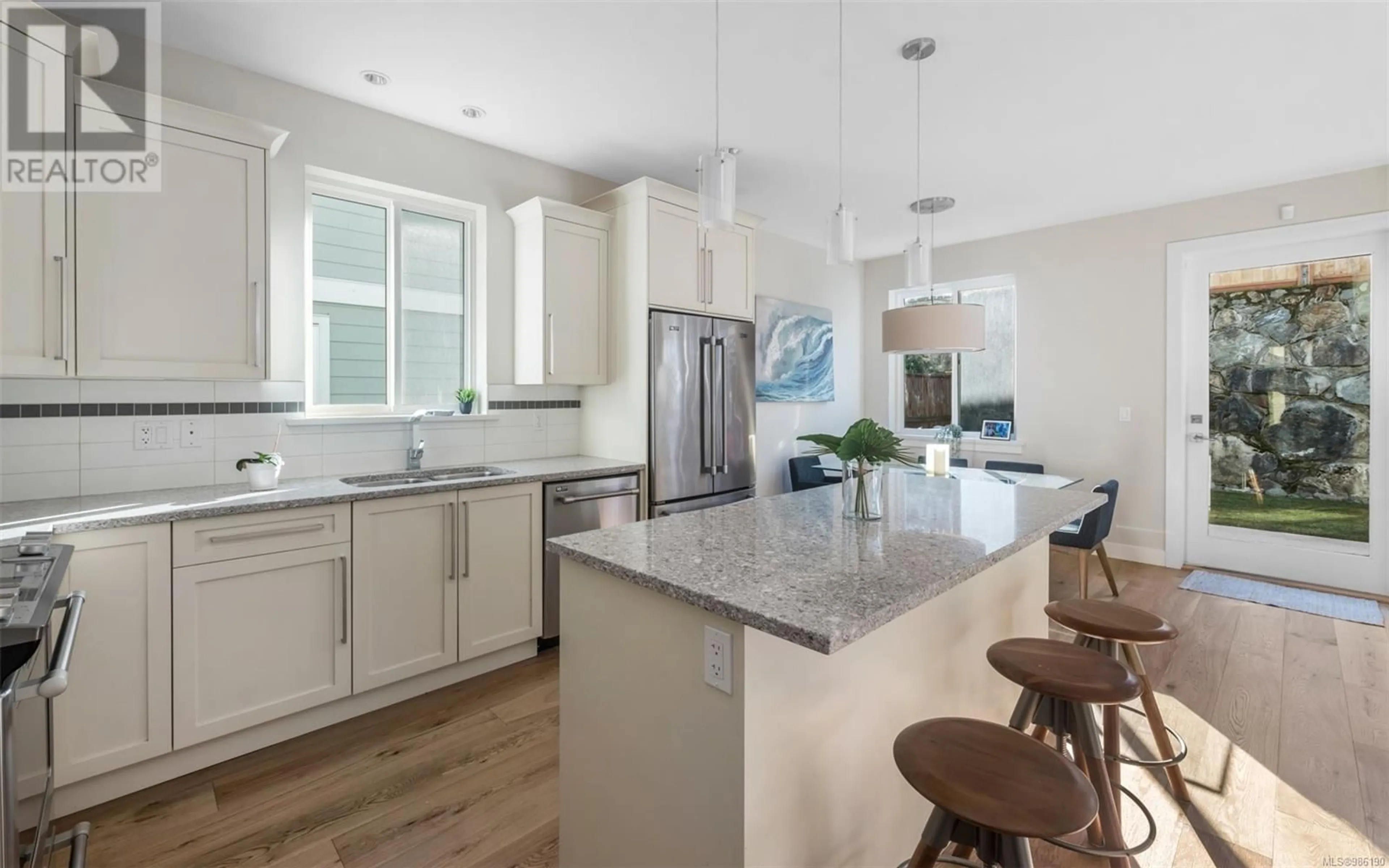 Open concept kitchen, ceramic/tile floor for 2961 Trestle Pl, Langford British Columbia V9B0K6