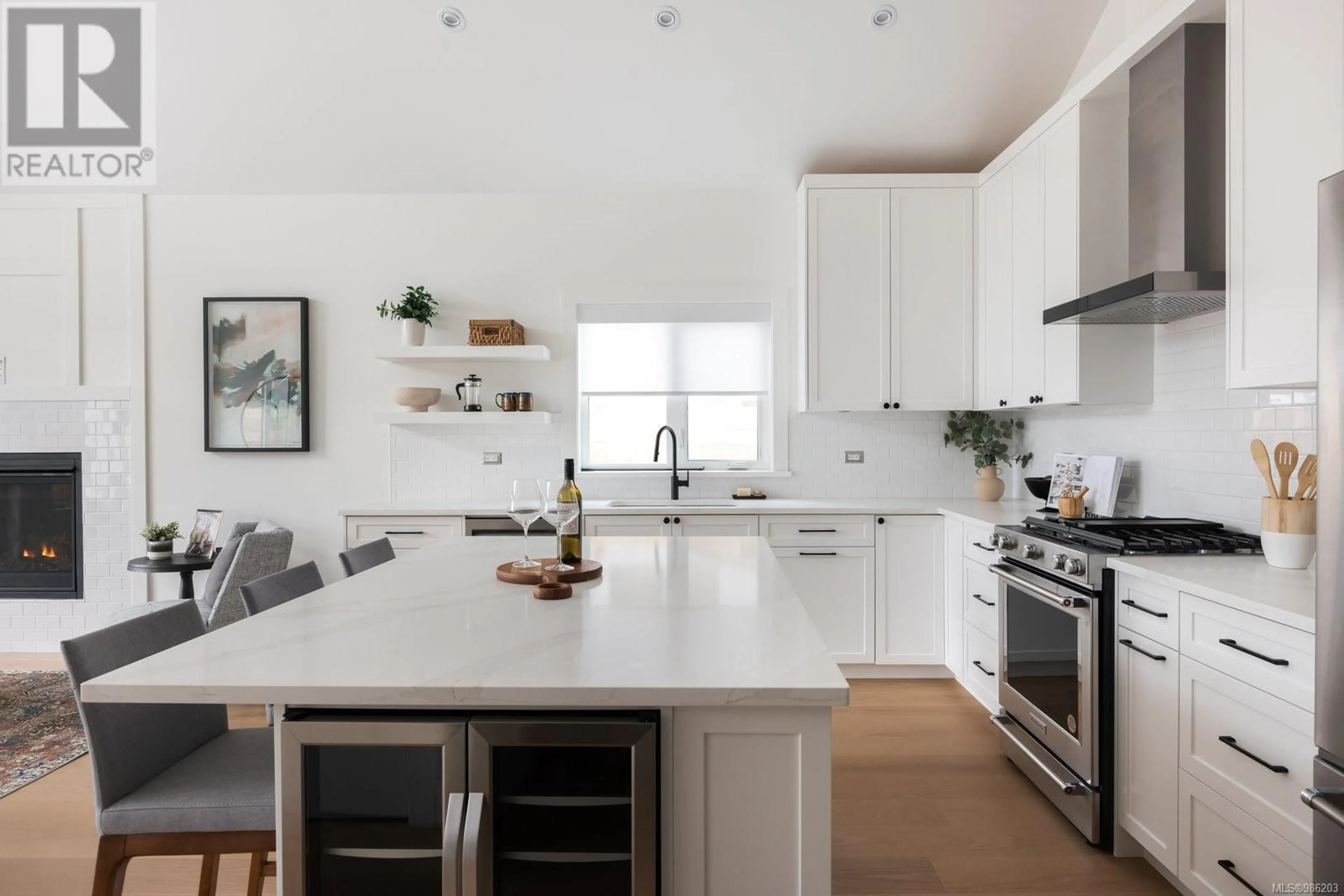 Contemporary kitchen, ceramic/tile floor for 2282 Amherst Ave, Sidney British Columbia V8L2G7